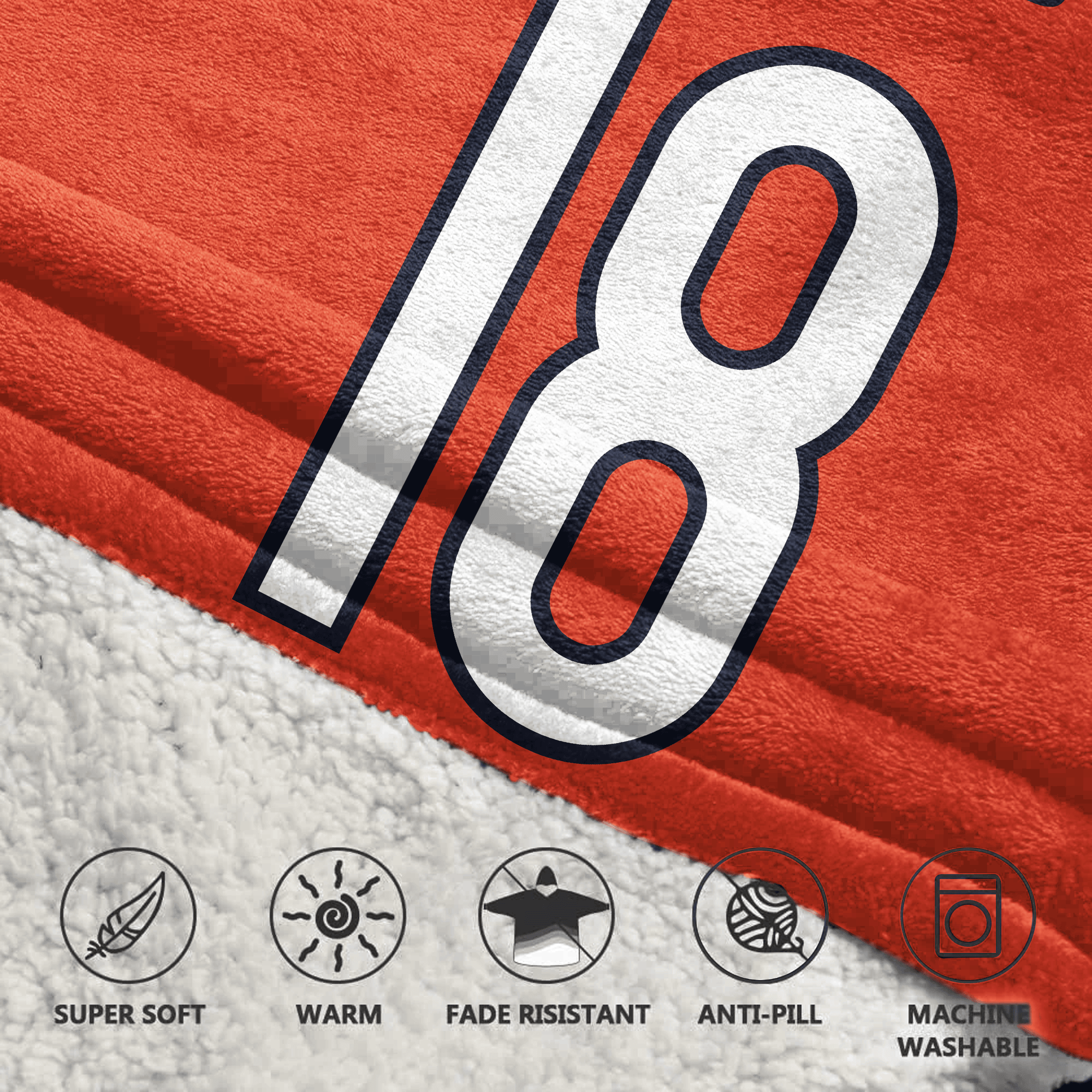 Kid C.W 18 Captain Chicago Football Unisex Blanket Hoodie