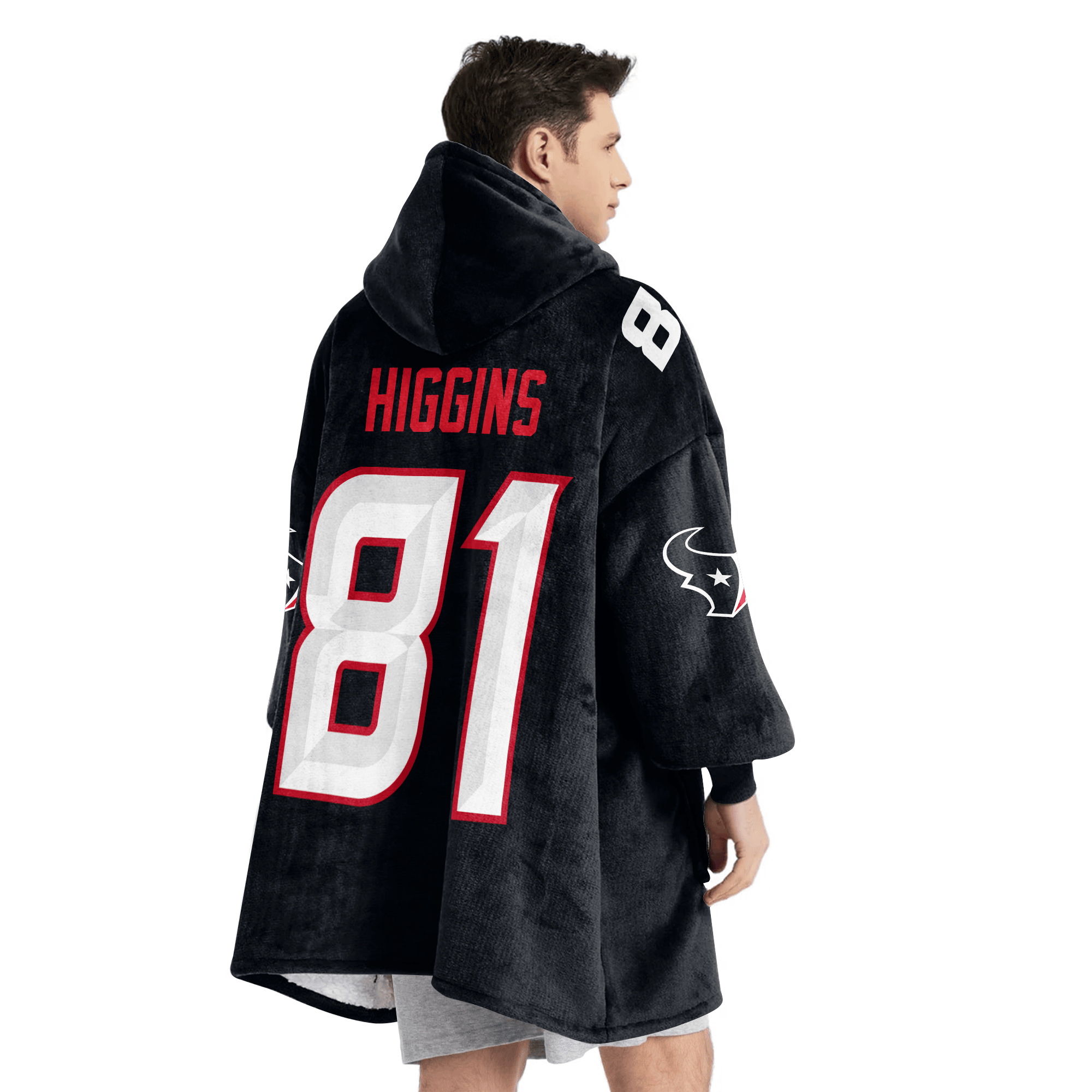 Adult J.H 81 Houston Football Unisex Blanket Hoodie