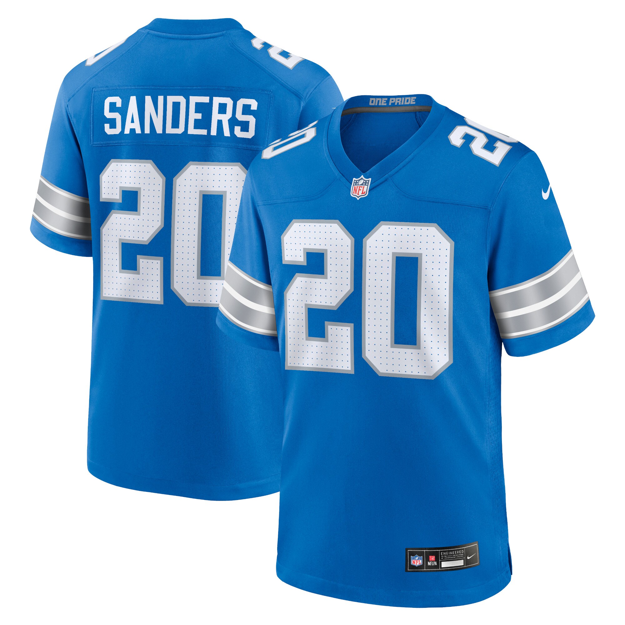 Barry Sanders Detroit Lions 2nd Alternate Retired Player Game Jersey - Black