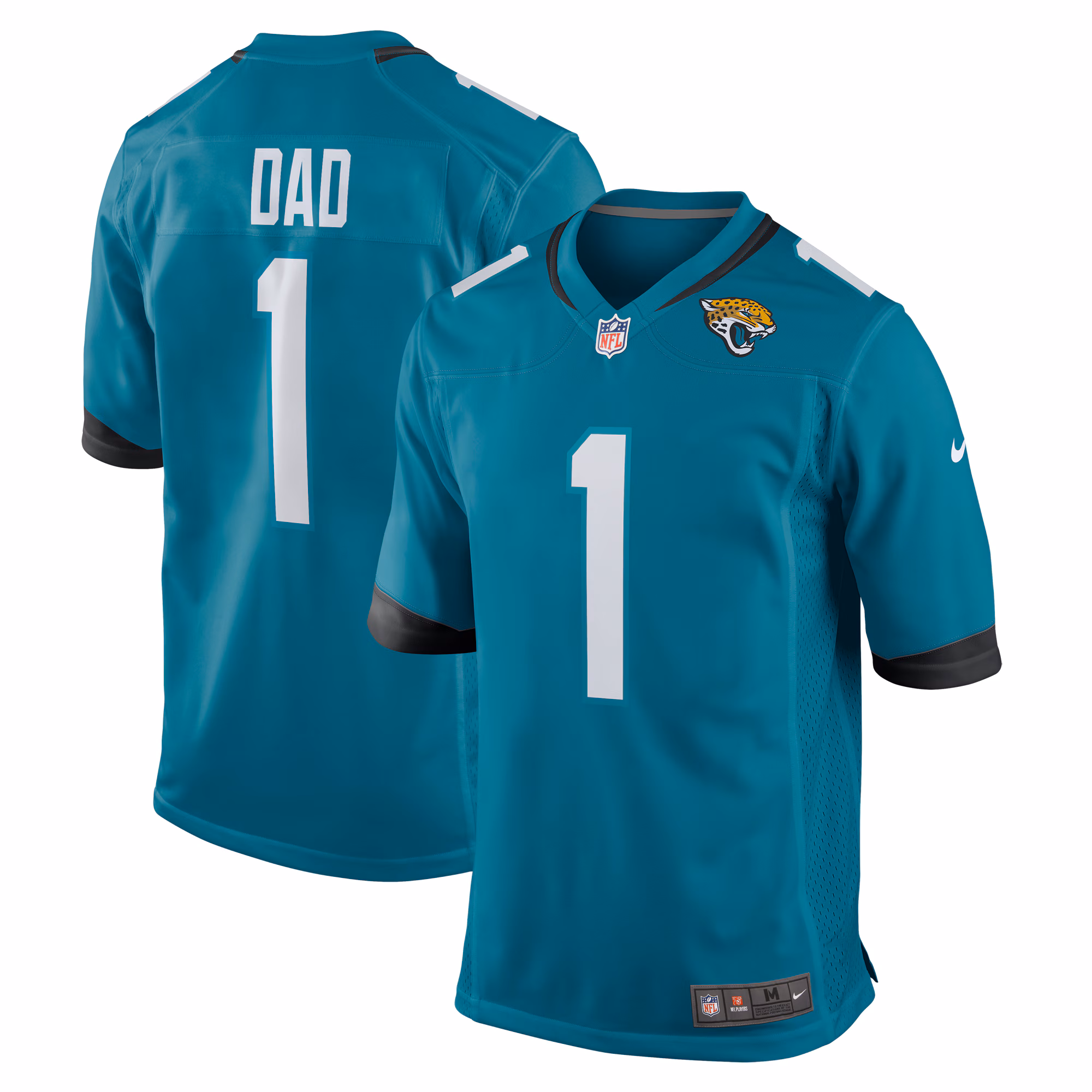 Number 1 Dad Jacksonville Jaguars Game Jersey - Teal