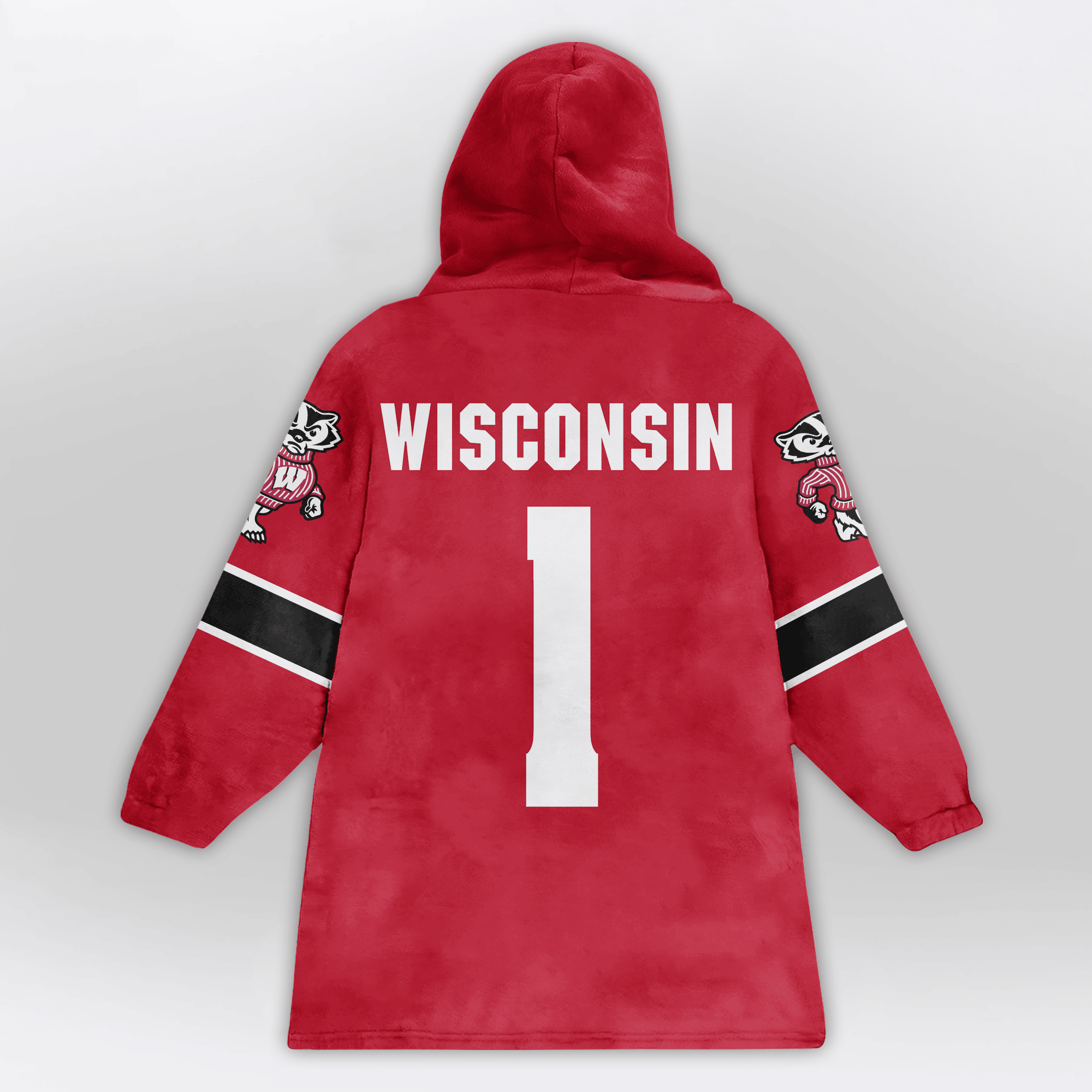 Kid #1 Wisconsin Football Unisex Blanket Hoodie