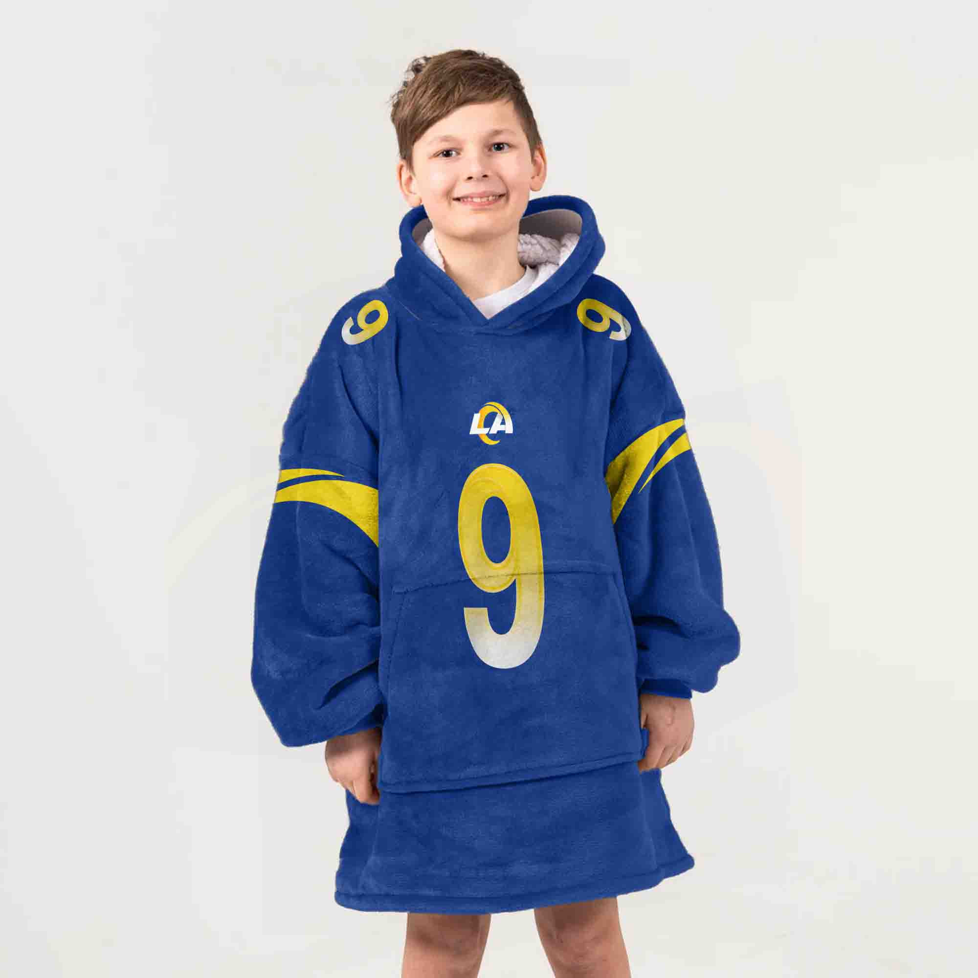 Adult MS 9 Los Angeles Football Unisex Blanket Hoodie