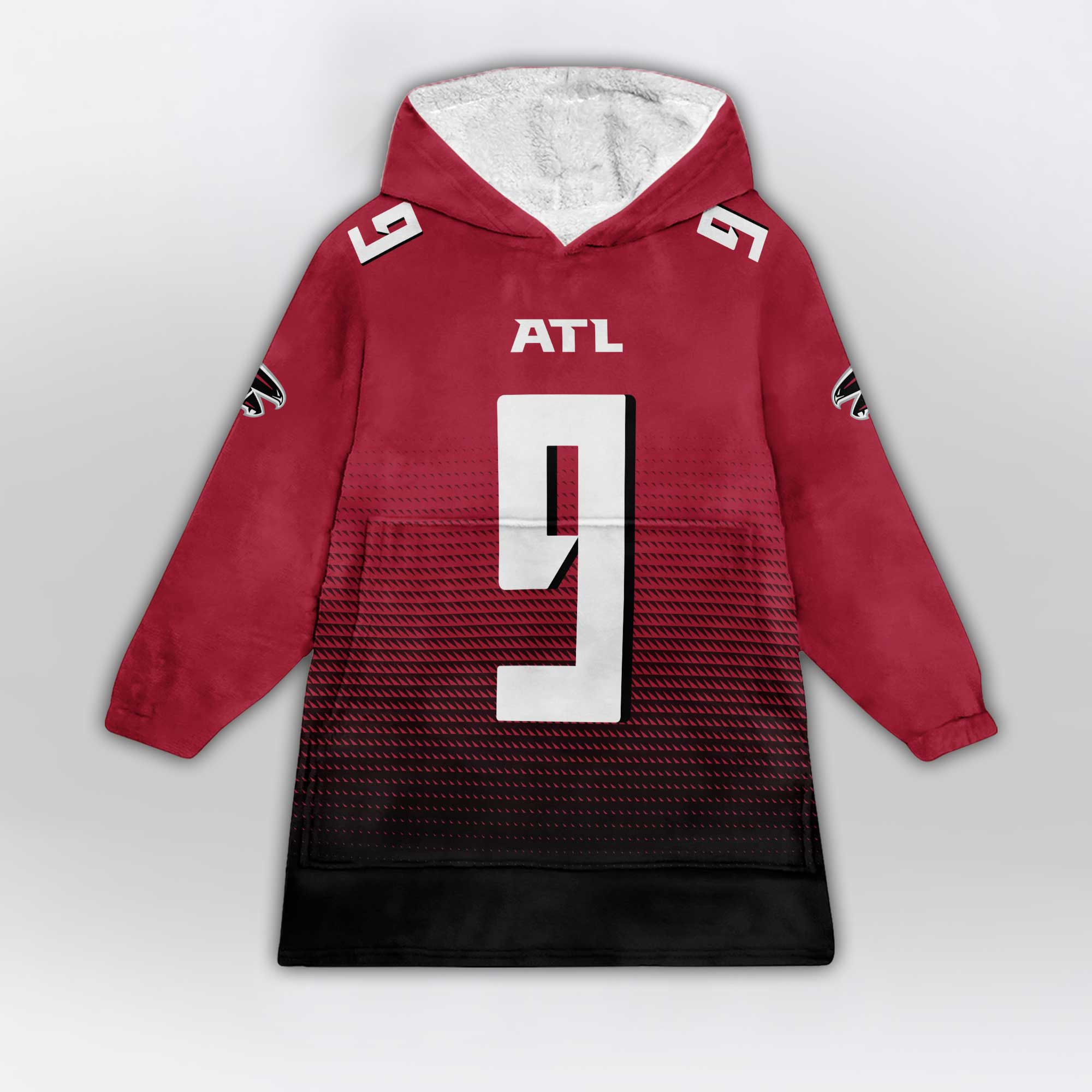 Kid 9 Atlanta Football Unisex Blanket Hoodie
