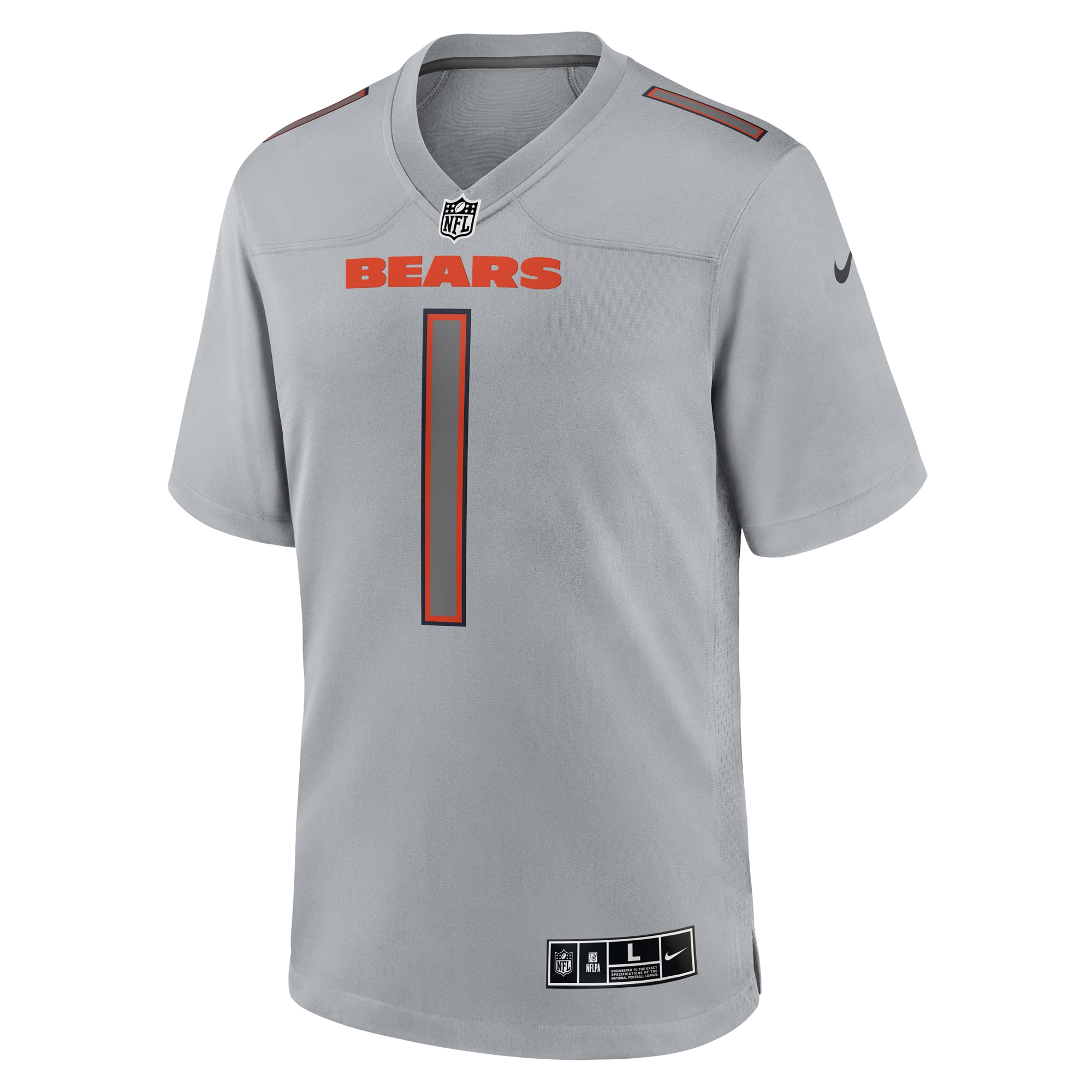 Justin Fields Chicago Bears Atmosphere Fashion Game Jersey - Gray