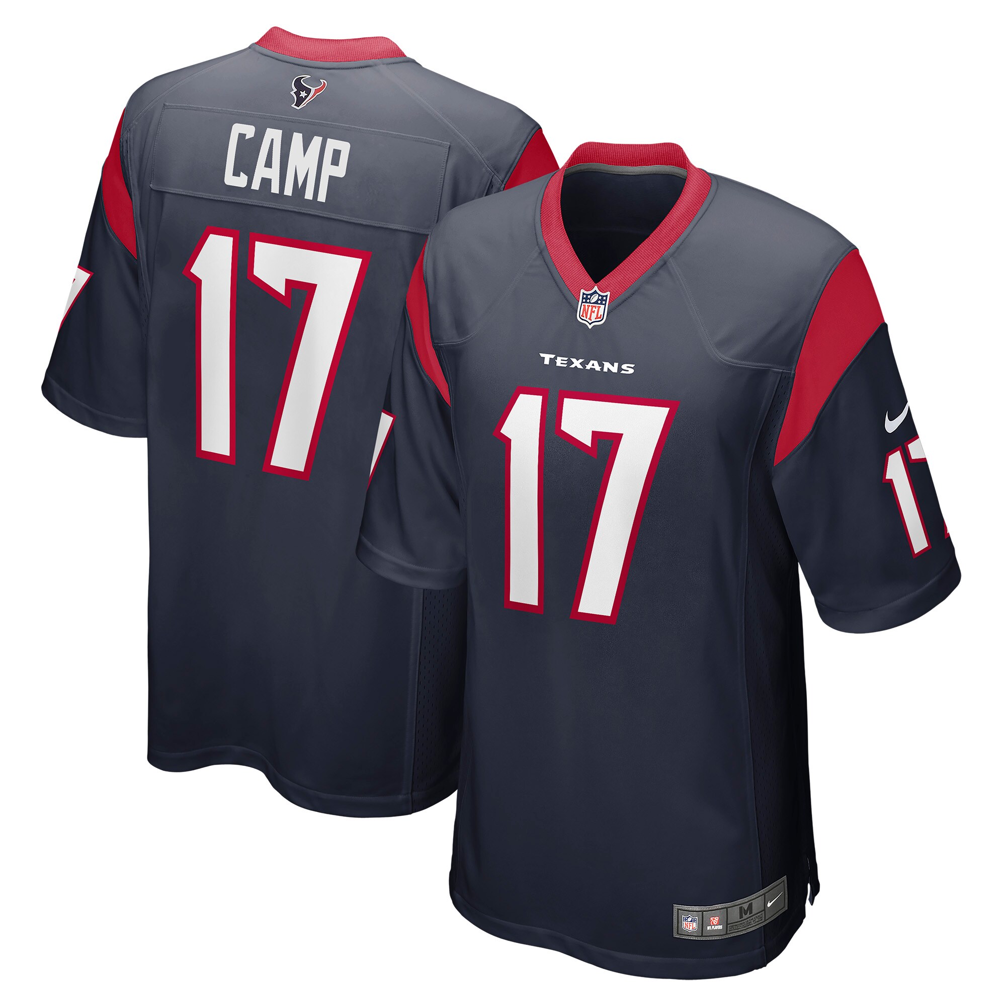 Jalen Camp Houston Texans  Game Player Jersey - Navy
