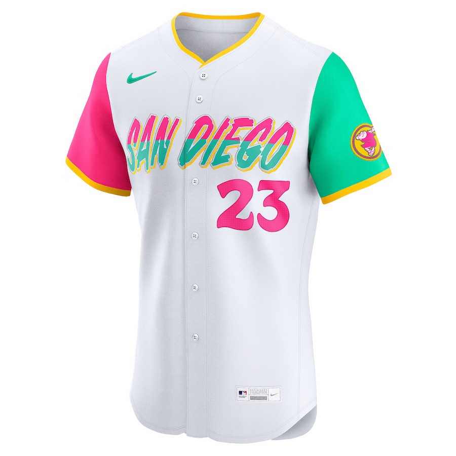 Men's San Diego Padres #23 Fernando Tatis Jr. White City Connect Elite Jersey