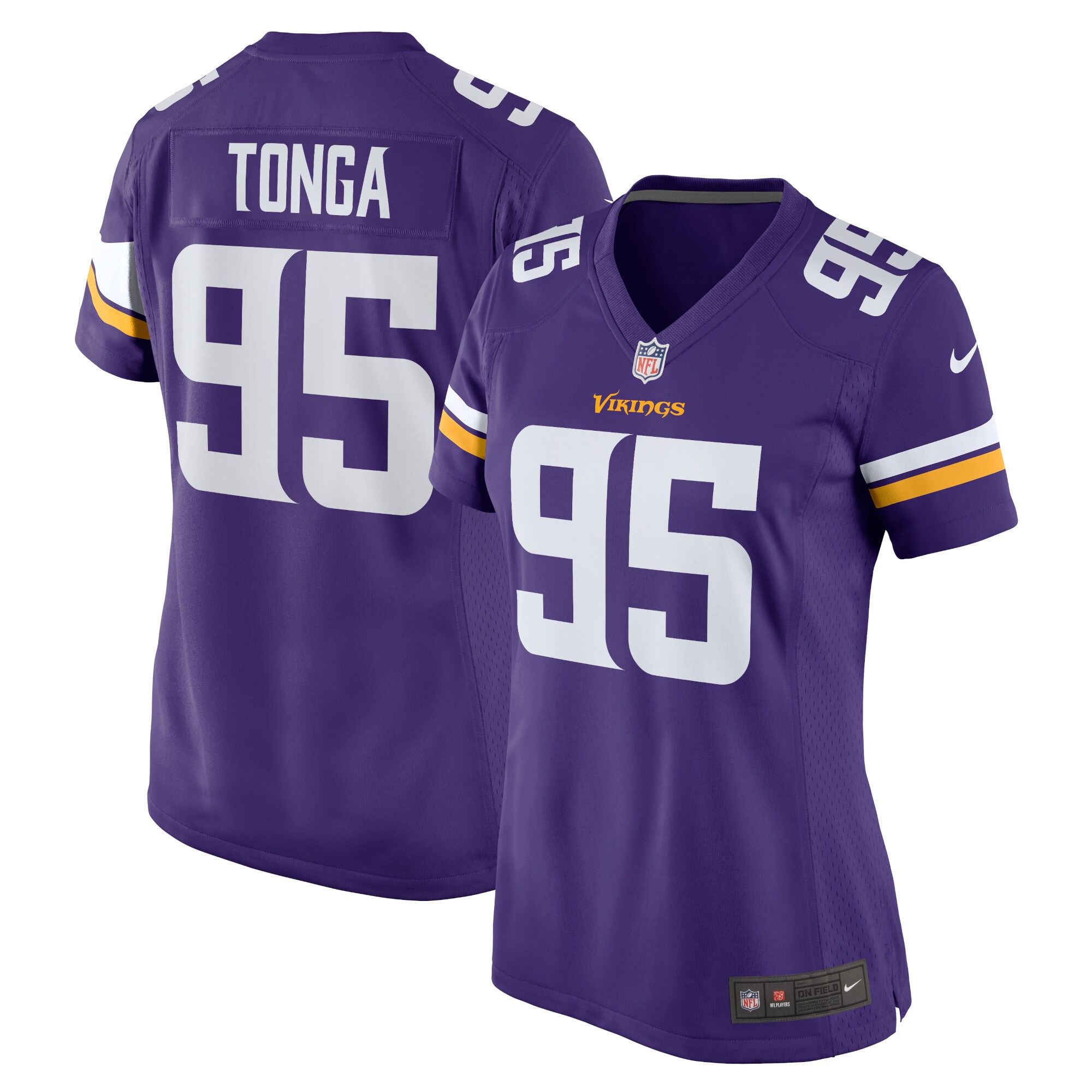 Khyiris Tonga Minnesota Vikings  Women's Home Game Player Jersey - Purple