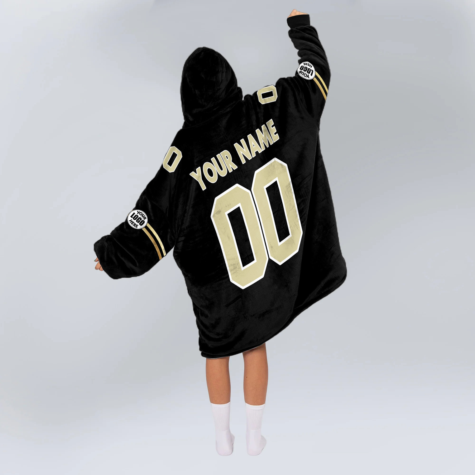 Adult Custom Blanket Hoodie New Orleans Inspired Color