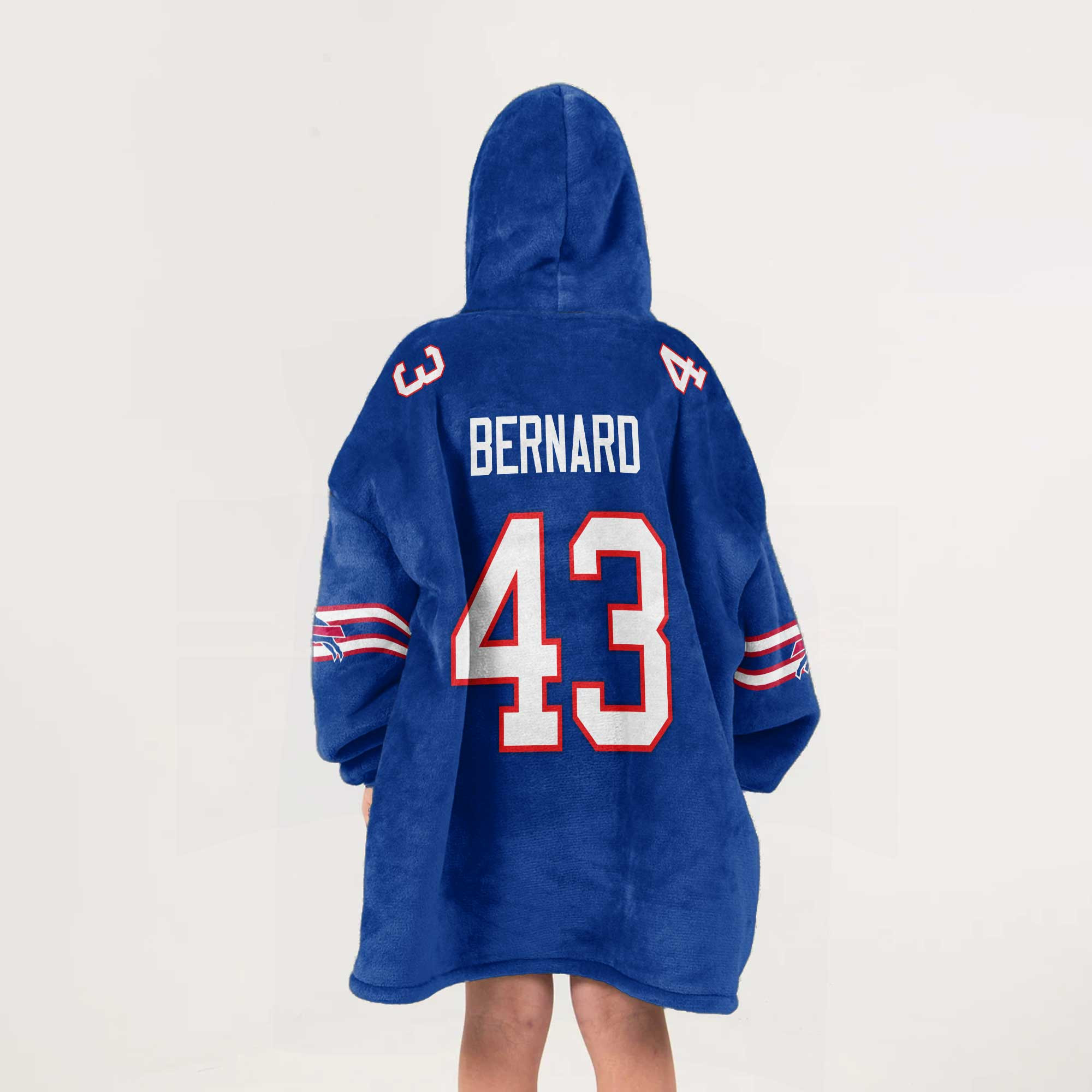 Adult 43 Buffalo Football Unisex Blanket Hoodie