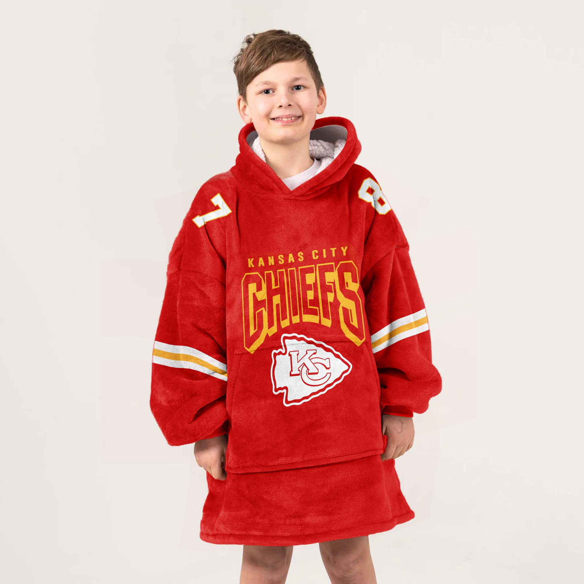 Adult T.K 87 Kansas City Football Unisex Blanket Hoodie