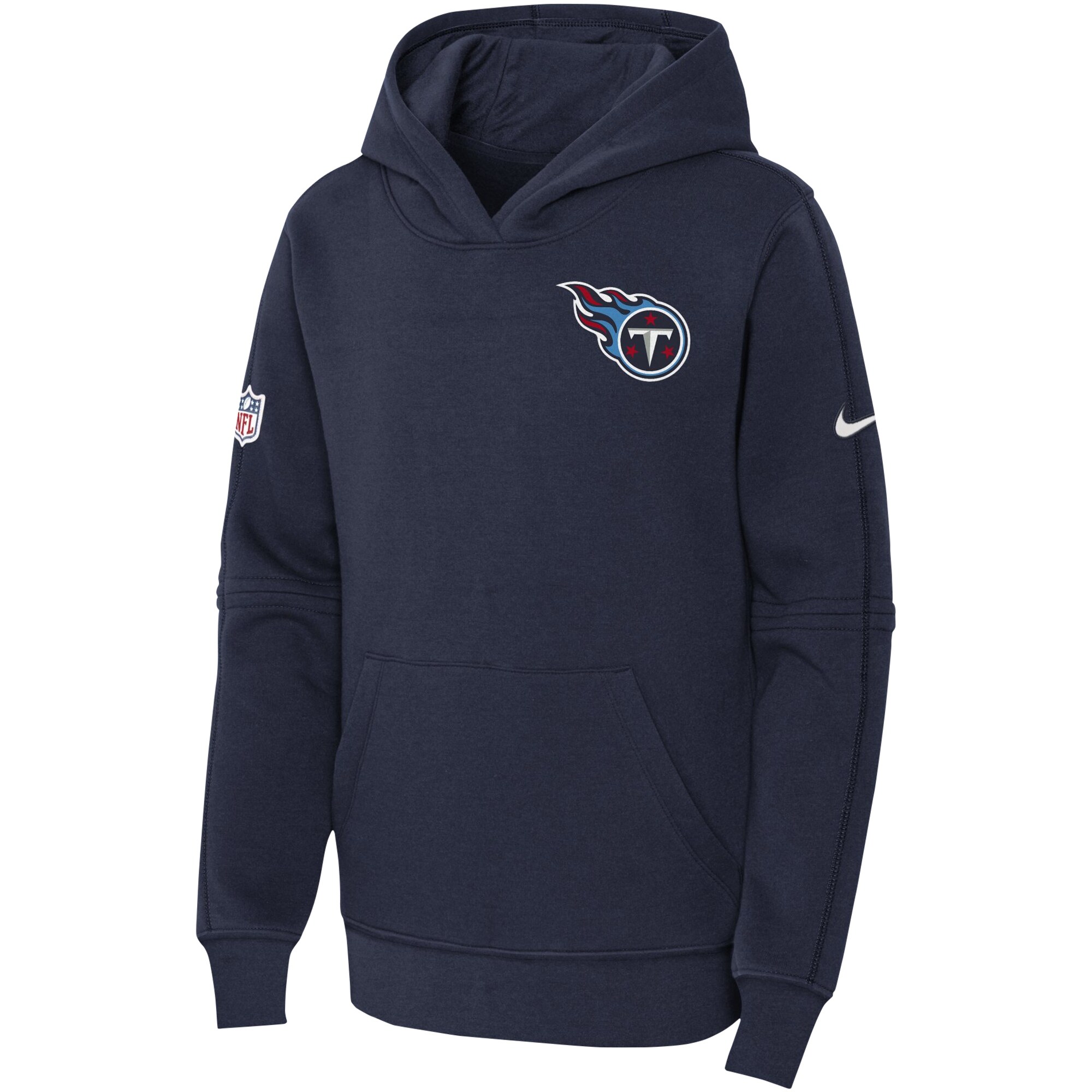 Tennessee Titans  Youth 2023 Sideline Club Fleece Pullover Hoodie - Navy