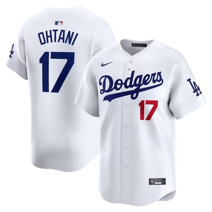 Men's Los Angeles Dodgers #17  White Shohei Ohtani Home Cool Base Jersey