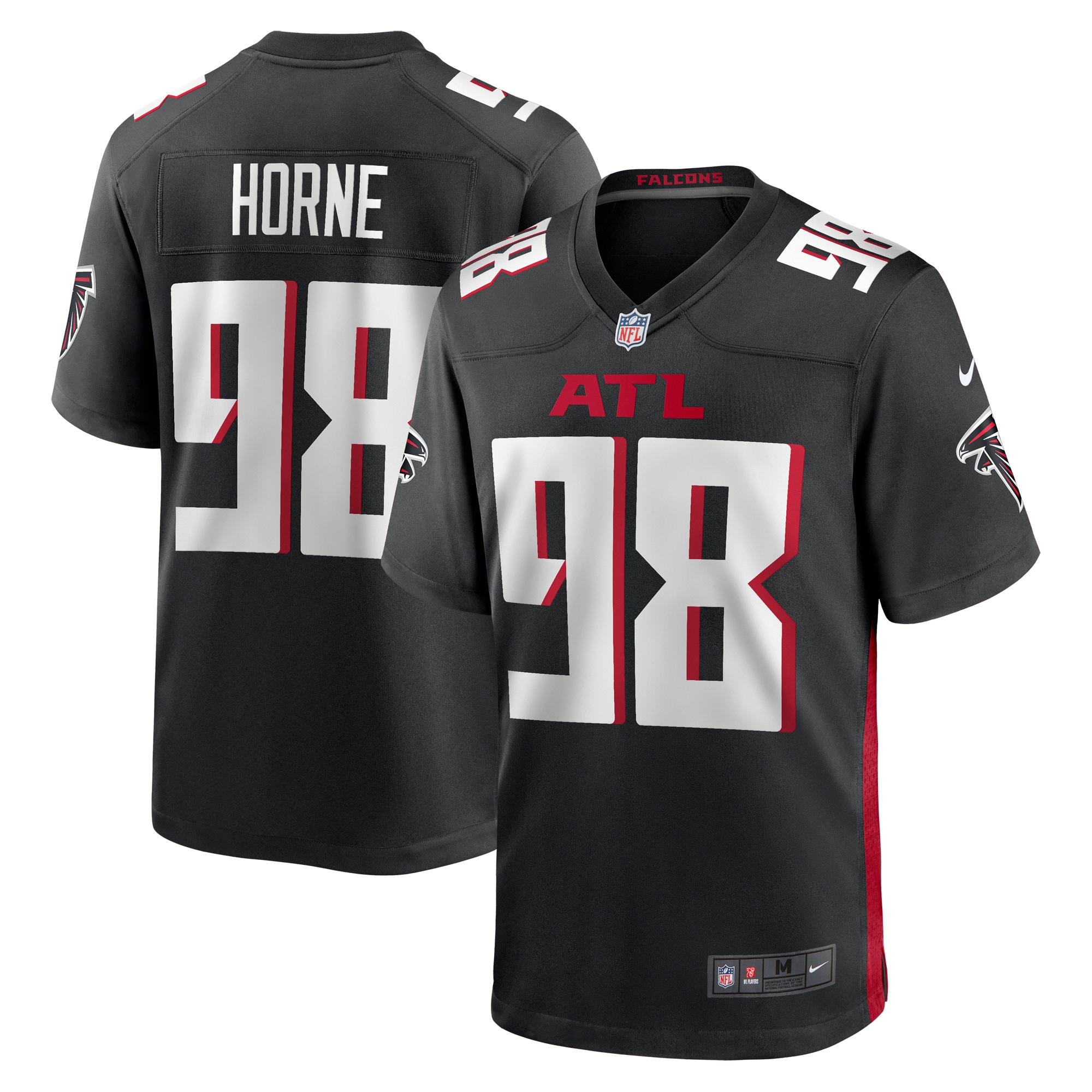 Timmy Horne Atlanta Falcons  Game Player Jersey - { Black