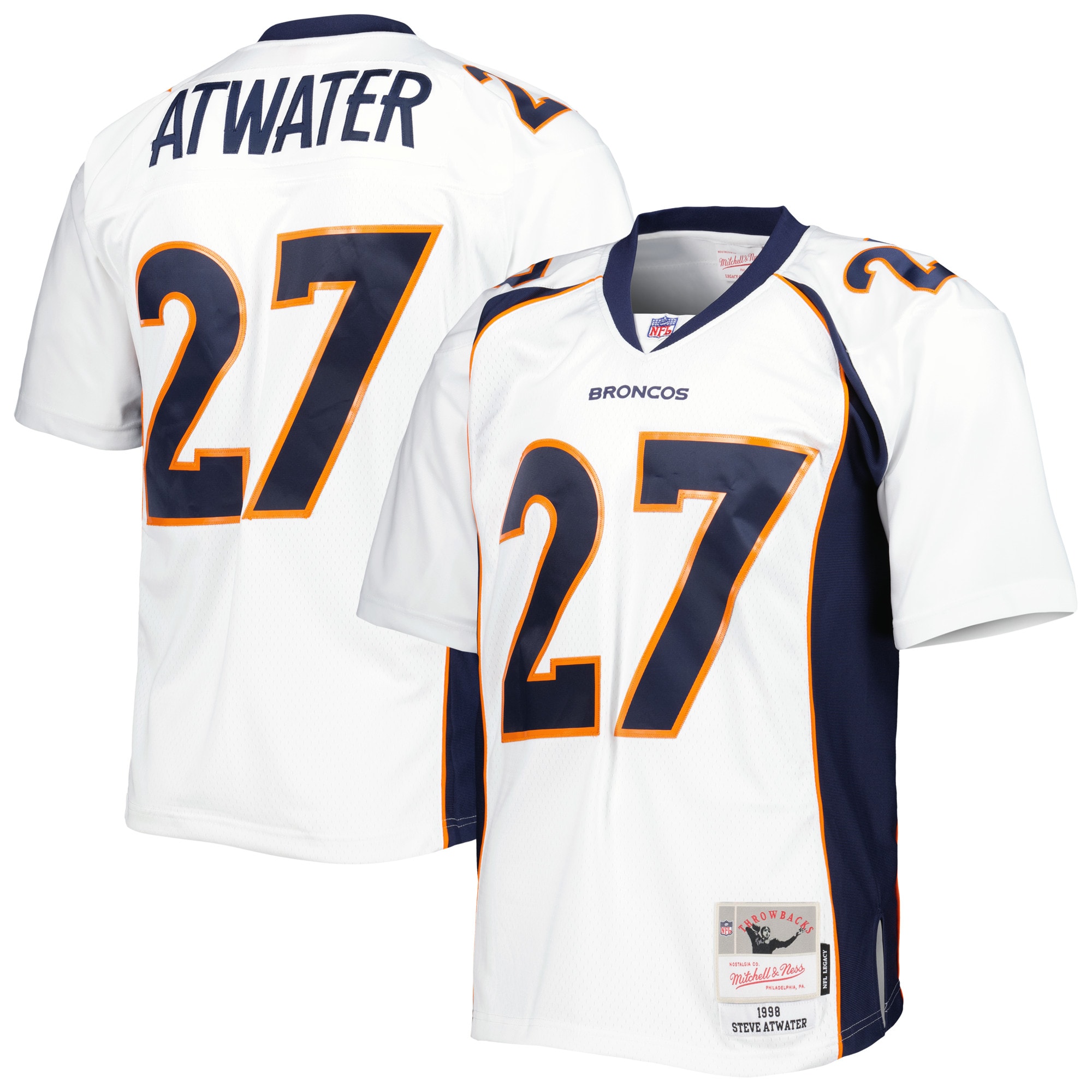 Steve Atwater Denver Broncos  1998 Legacy Replica Jersey - White