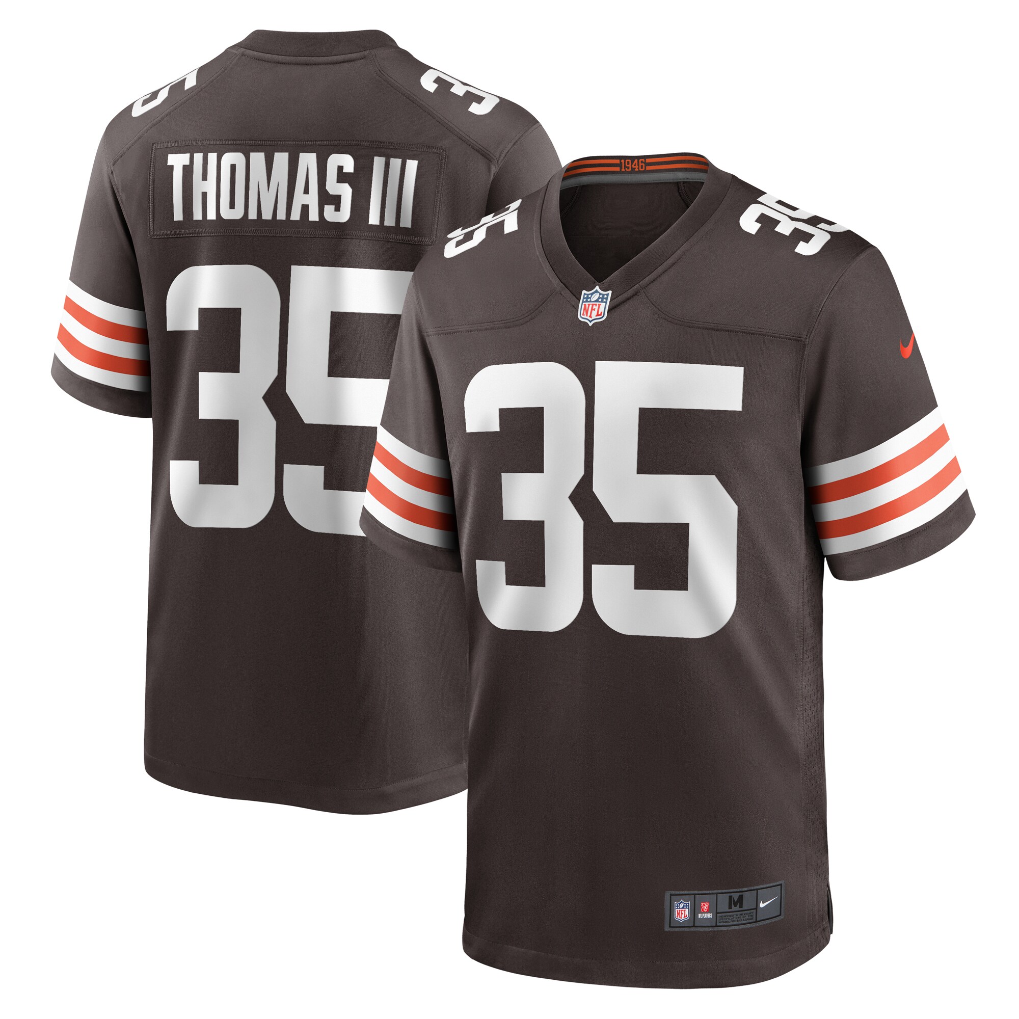 Charlie Thomas Cleveland Browns Team Game Jersey -  Brown