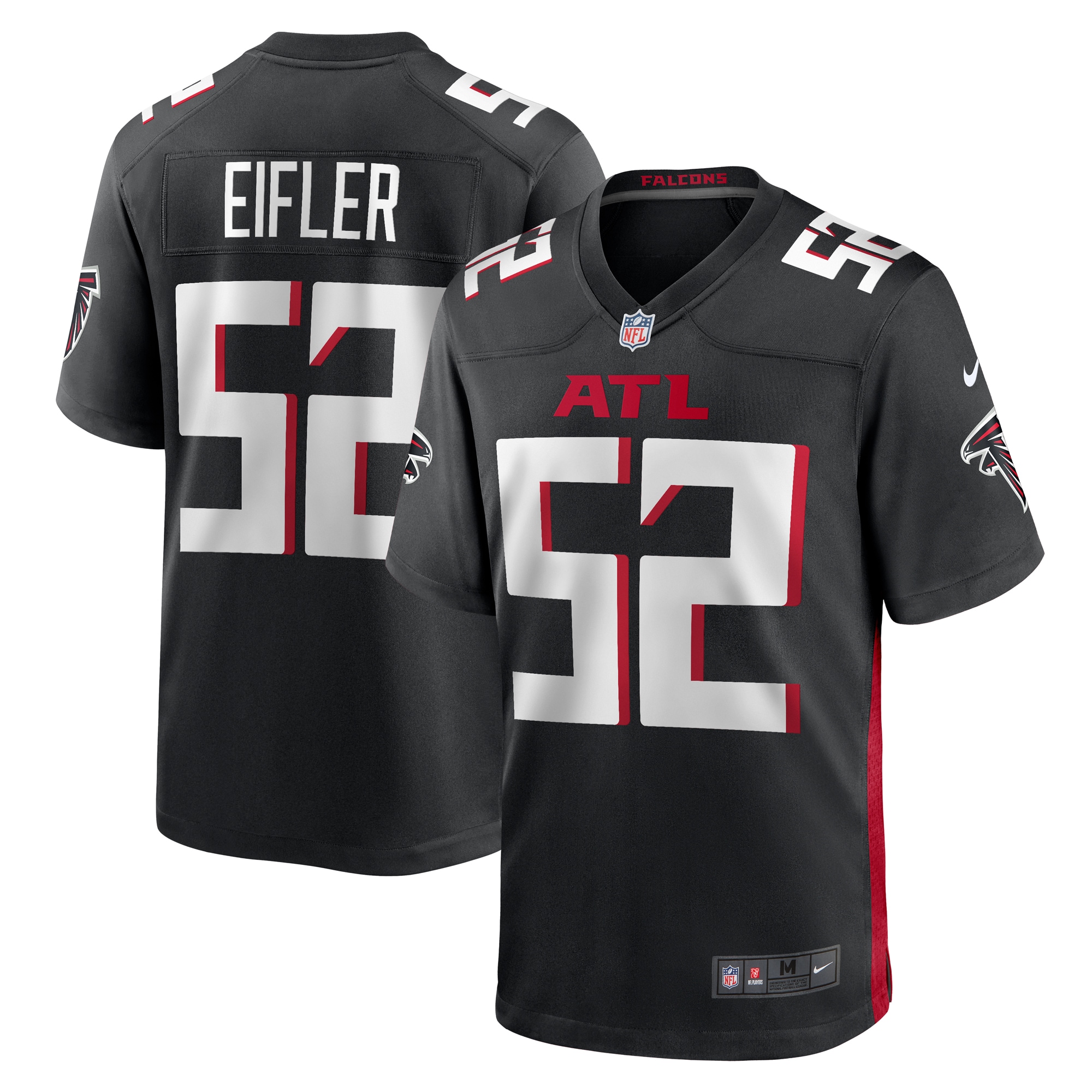 Milo Eifler Atlanta Falcons  Game Jersey -  Black