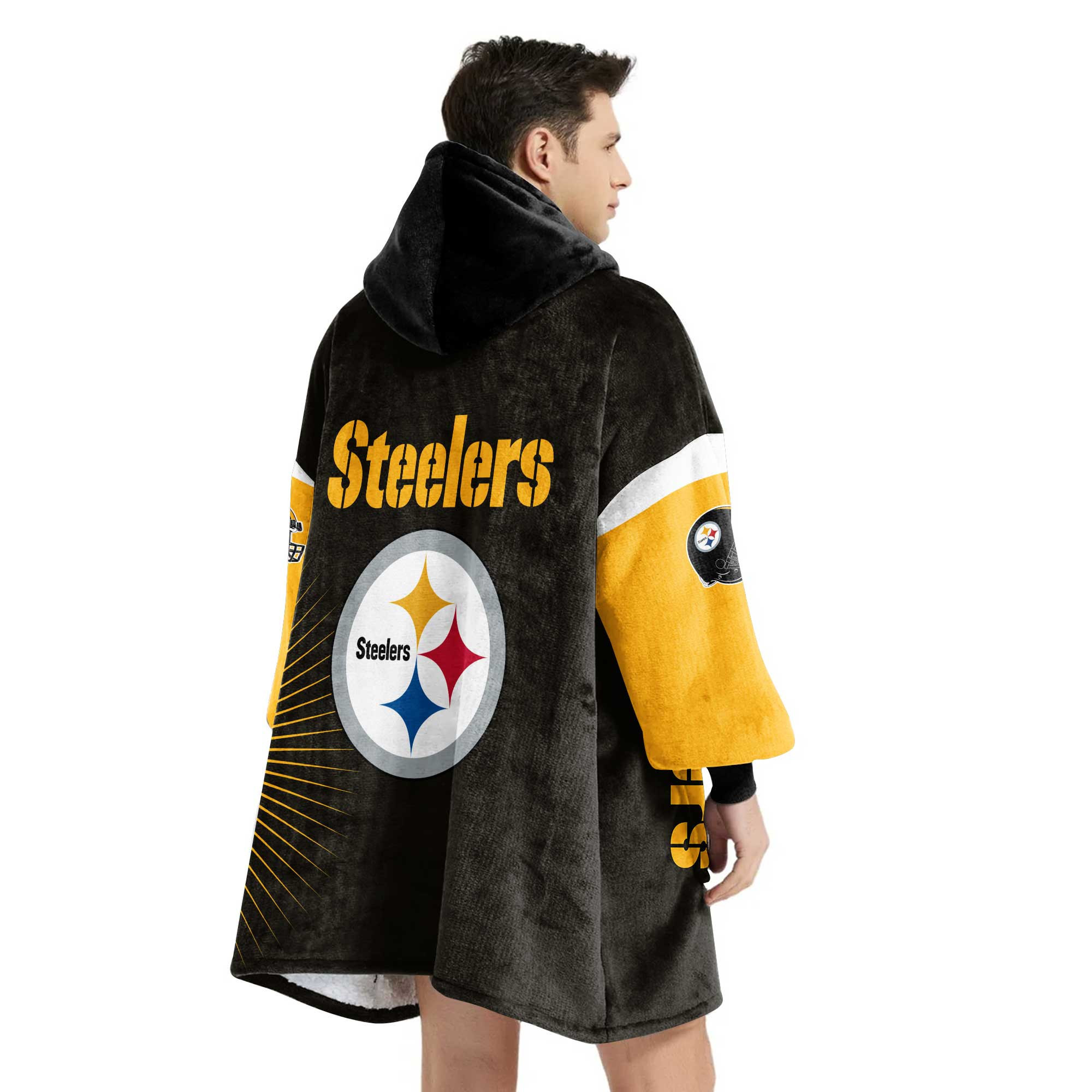 Adult S.D Pittsburgh Football Unisex Blanket Hoodie