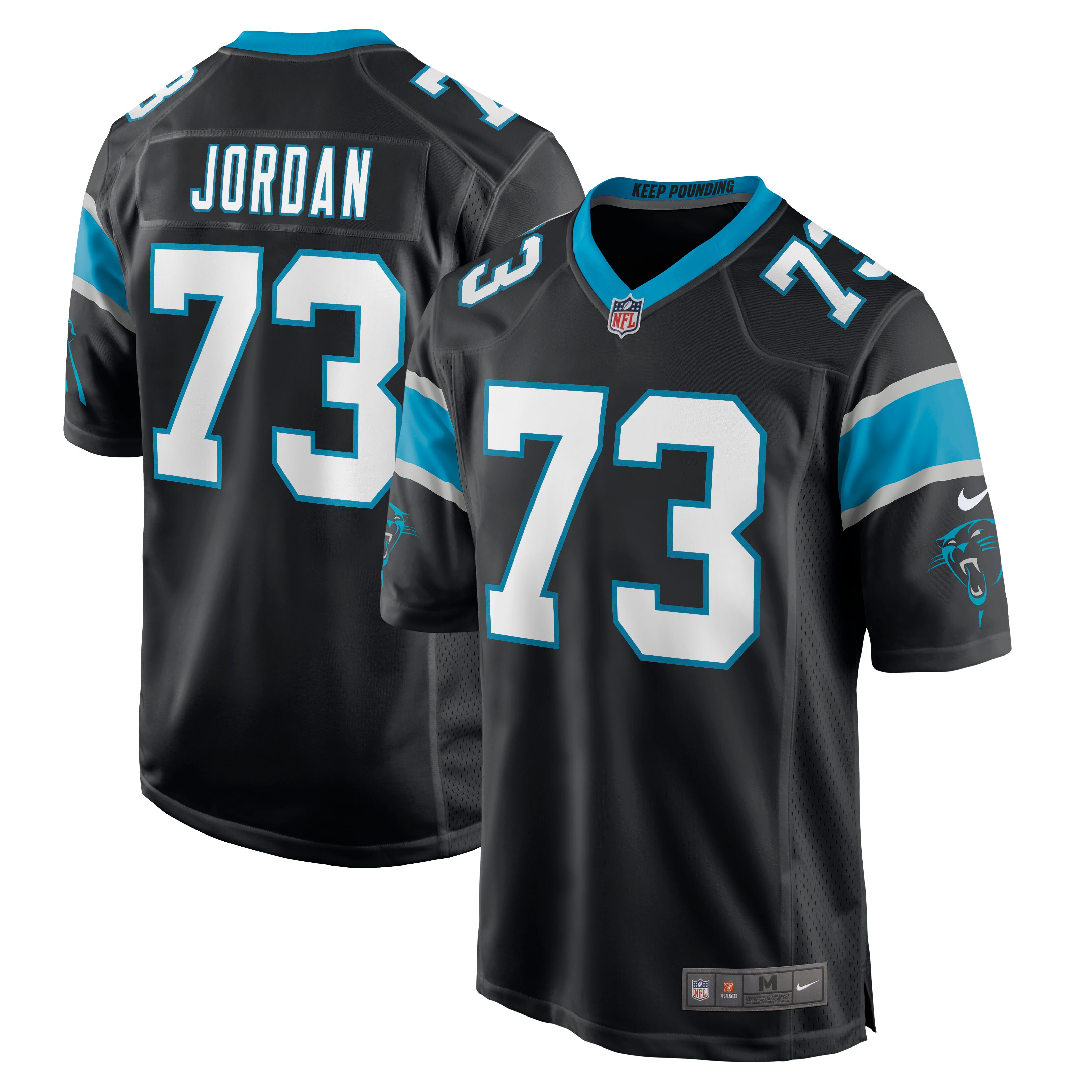 Michael  Carolina Panthers  Game Jersey - Black