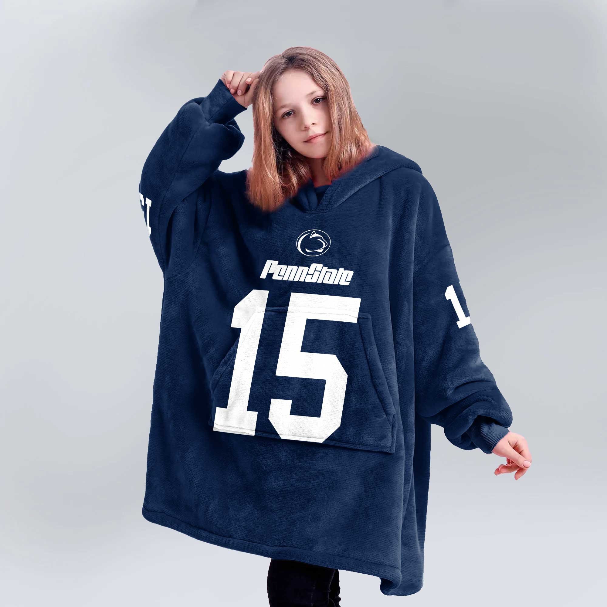 Adult 15 Penn State Football Unisex Blanket Hoodie