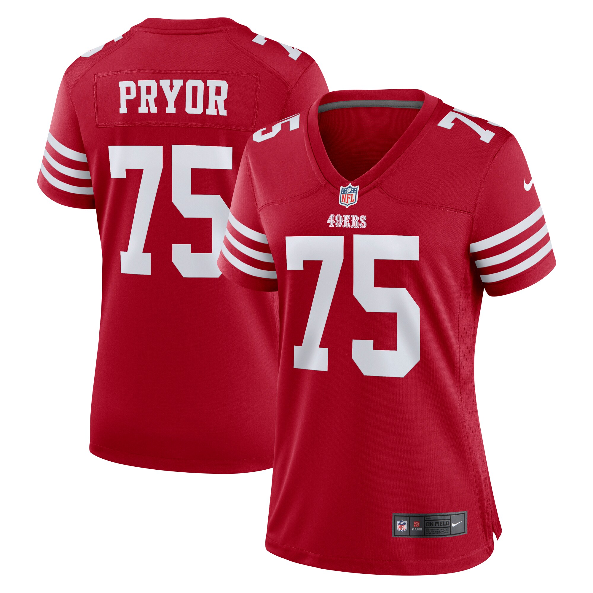 Matt Pryor San Francisco 49ers  Women's Game Jersey - Scarlet