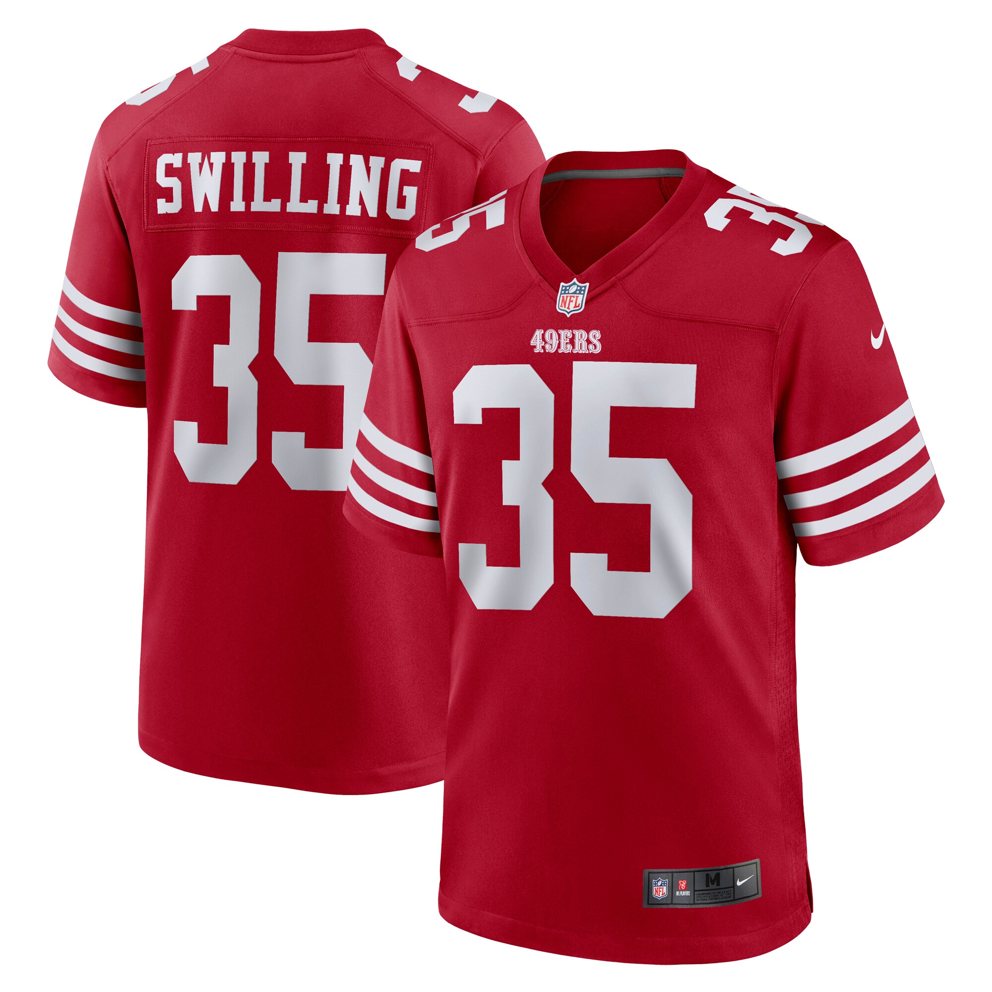 Tre Swilling San Francisco 49ers  Team Game Jersey - Scarlet