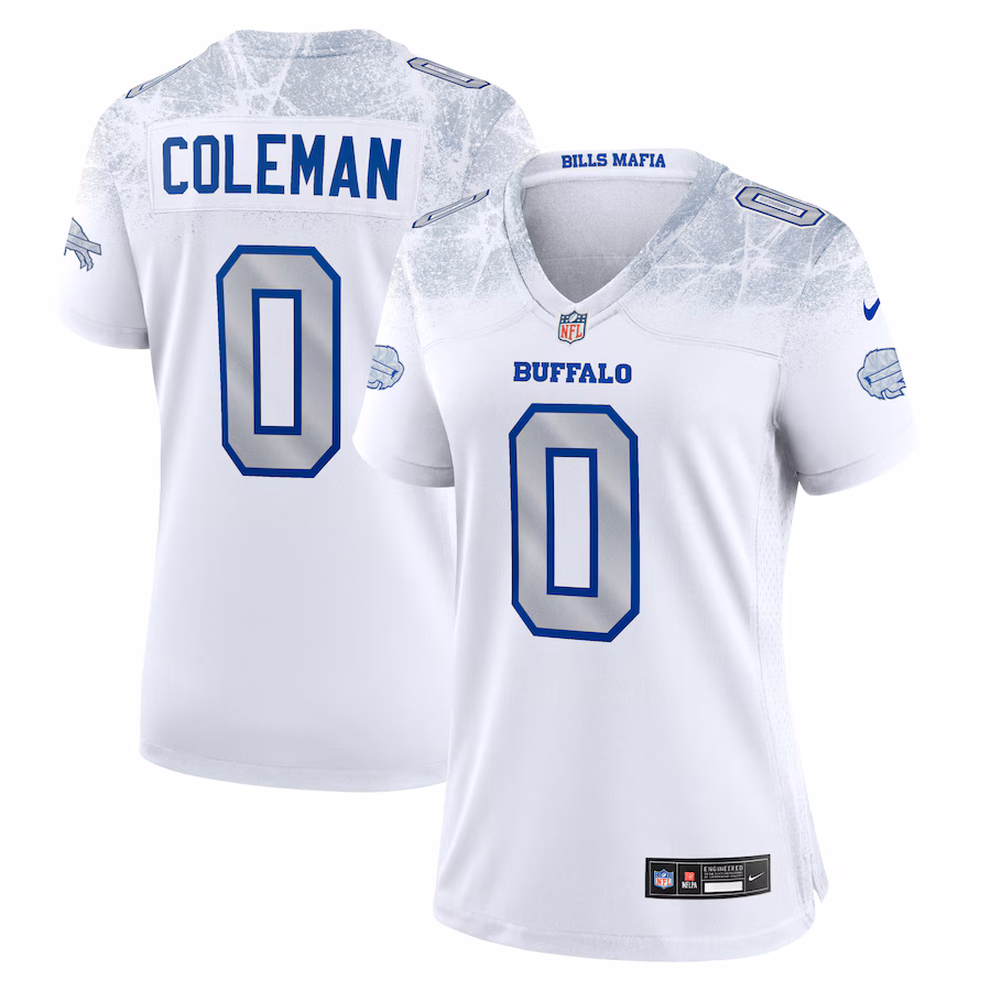 Keon Coleman #0 Buffalo Bills Women's 2025 Rivalries Collection Game Jersey - White