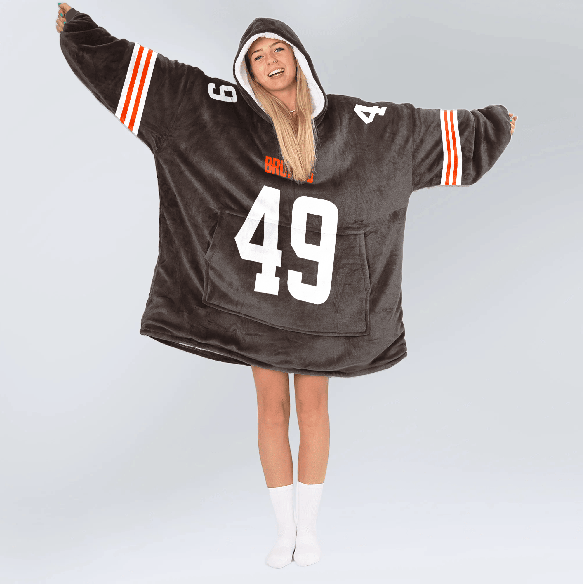 Adult C.S 49 Cleveland Football Unisex Blanket Hoodie