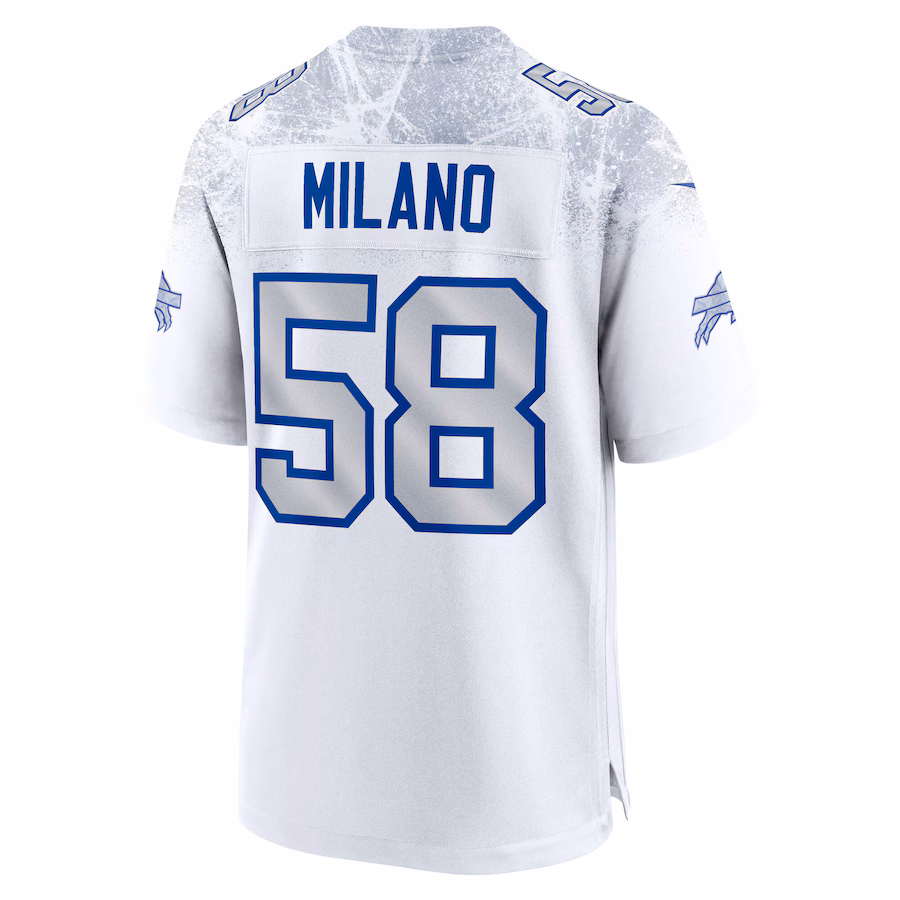 Matt Milano #58 Buffalo Bills 2025 Rivalries Collection Game Jersey - White