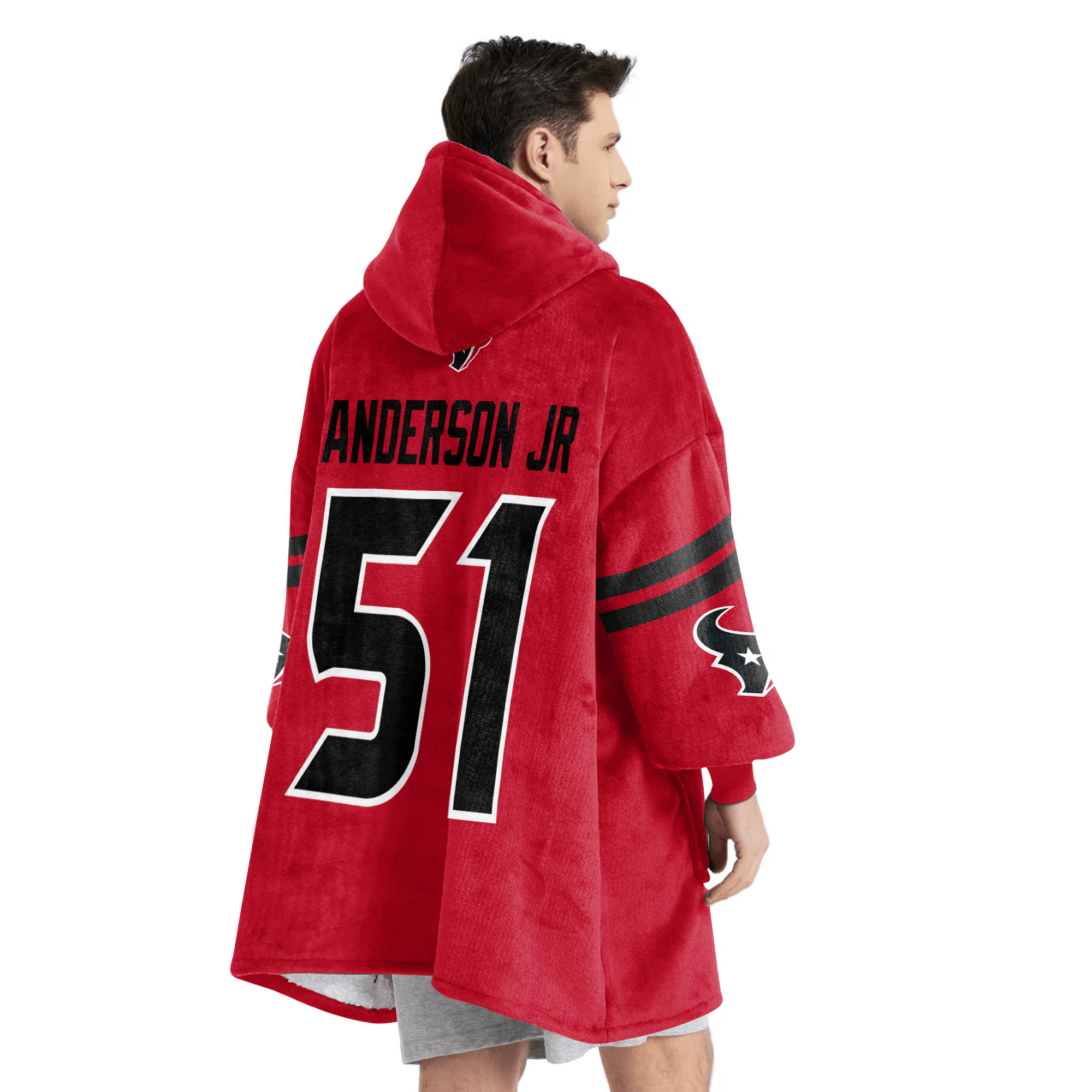 Adult W.A 51 Houston Football Unisex Blanket Hoodie
