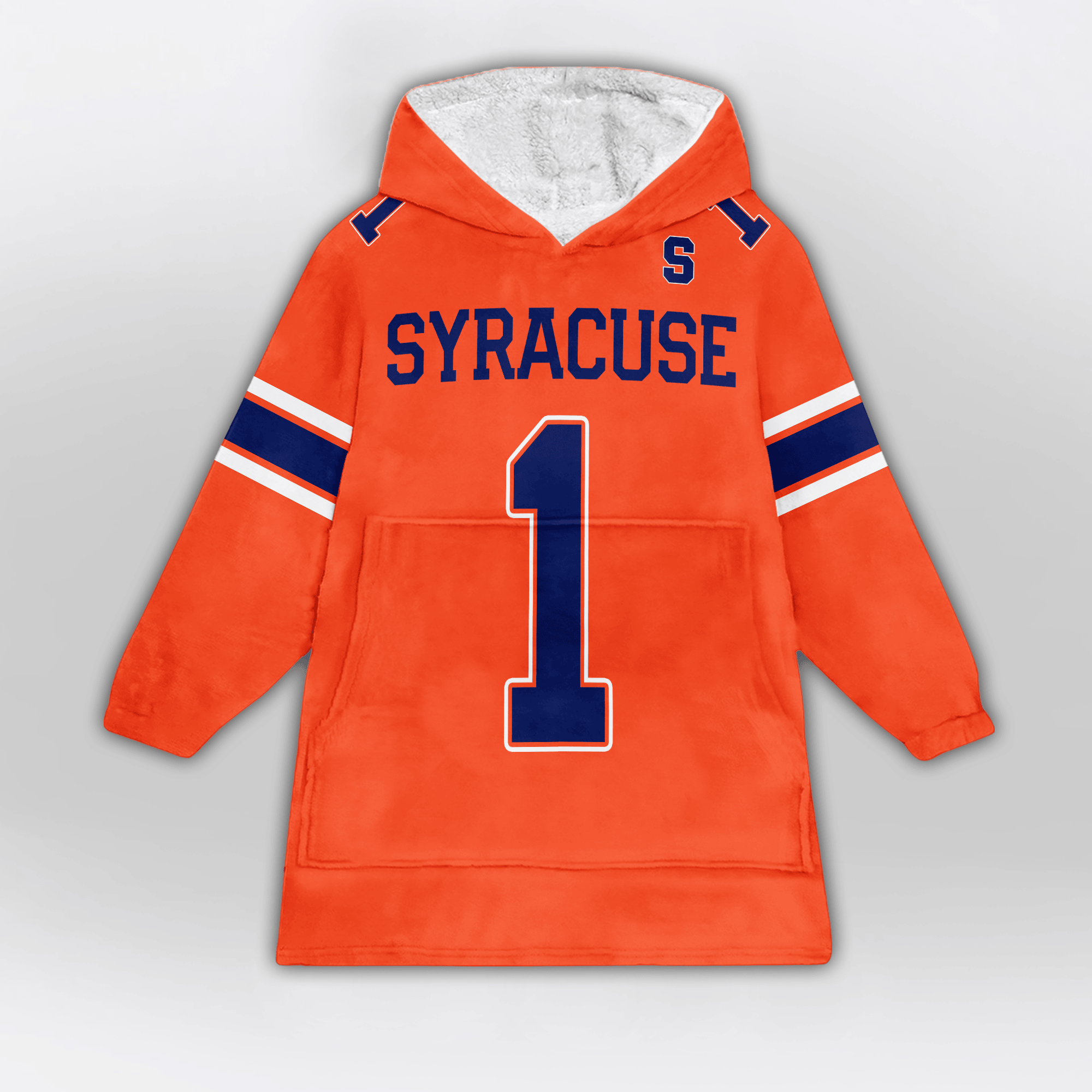 Adult #1 Syracuse Football Unisex Blanket Hoodie