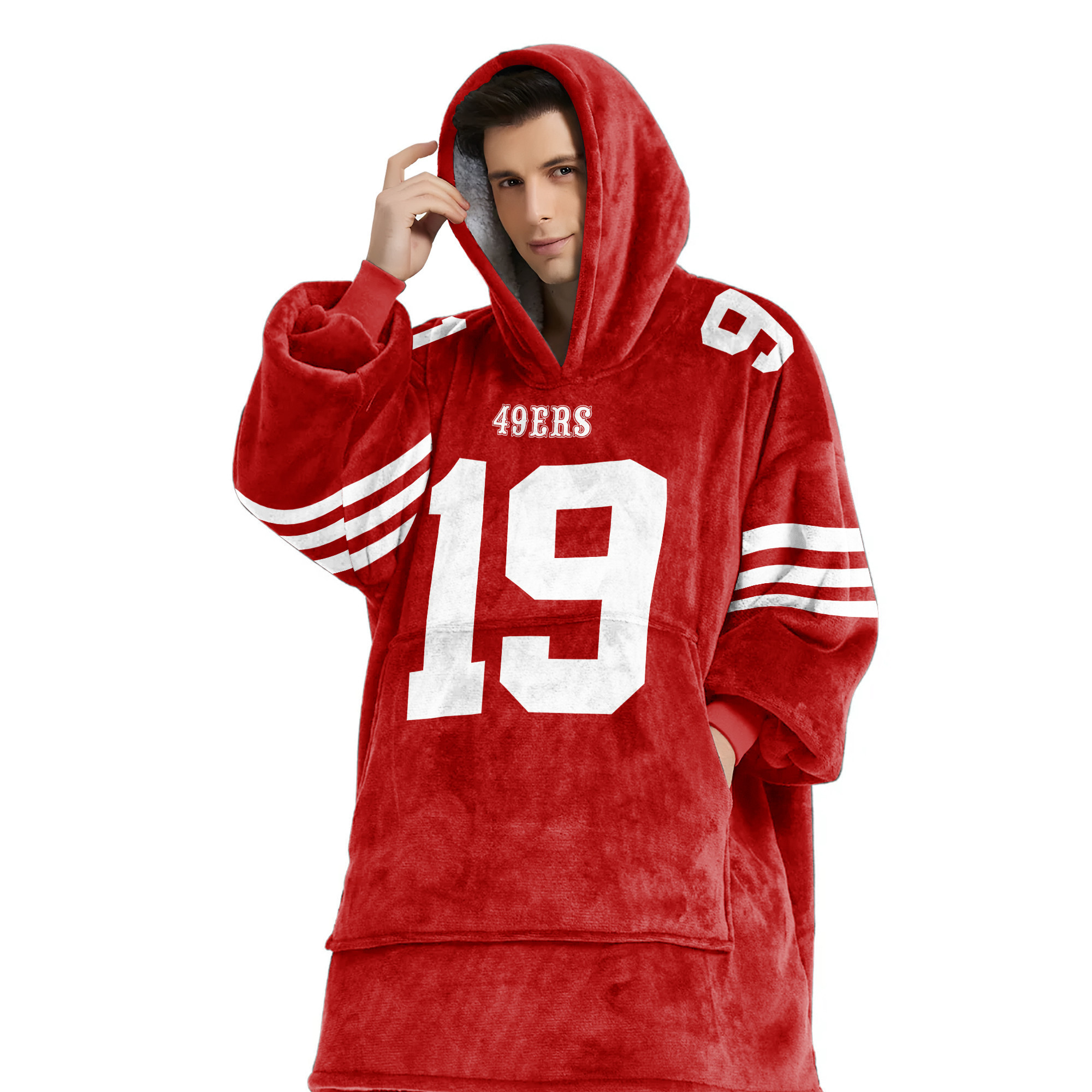 Adult D.S 19 San Francisco 49ers Football Unisex Blanket Hoodie