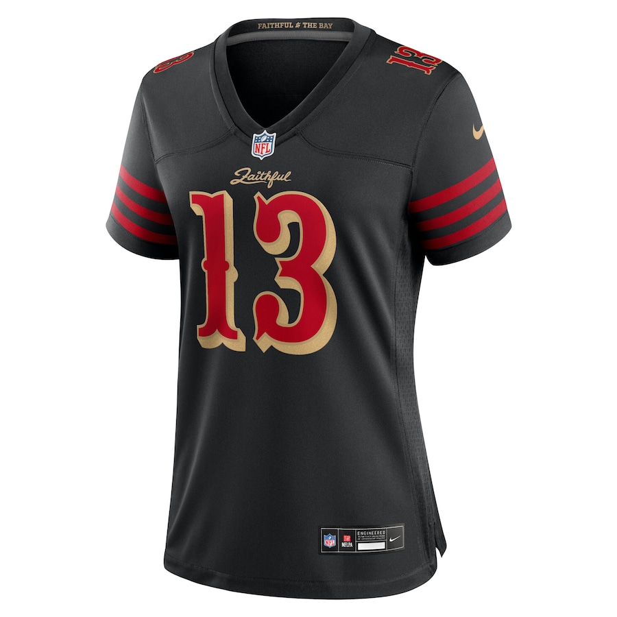 Brock Purdy #13 San Francisco 49ers Women's 2025 Rivalries Collection Game Jersey - Black