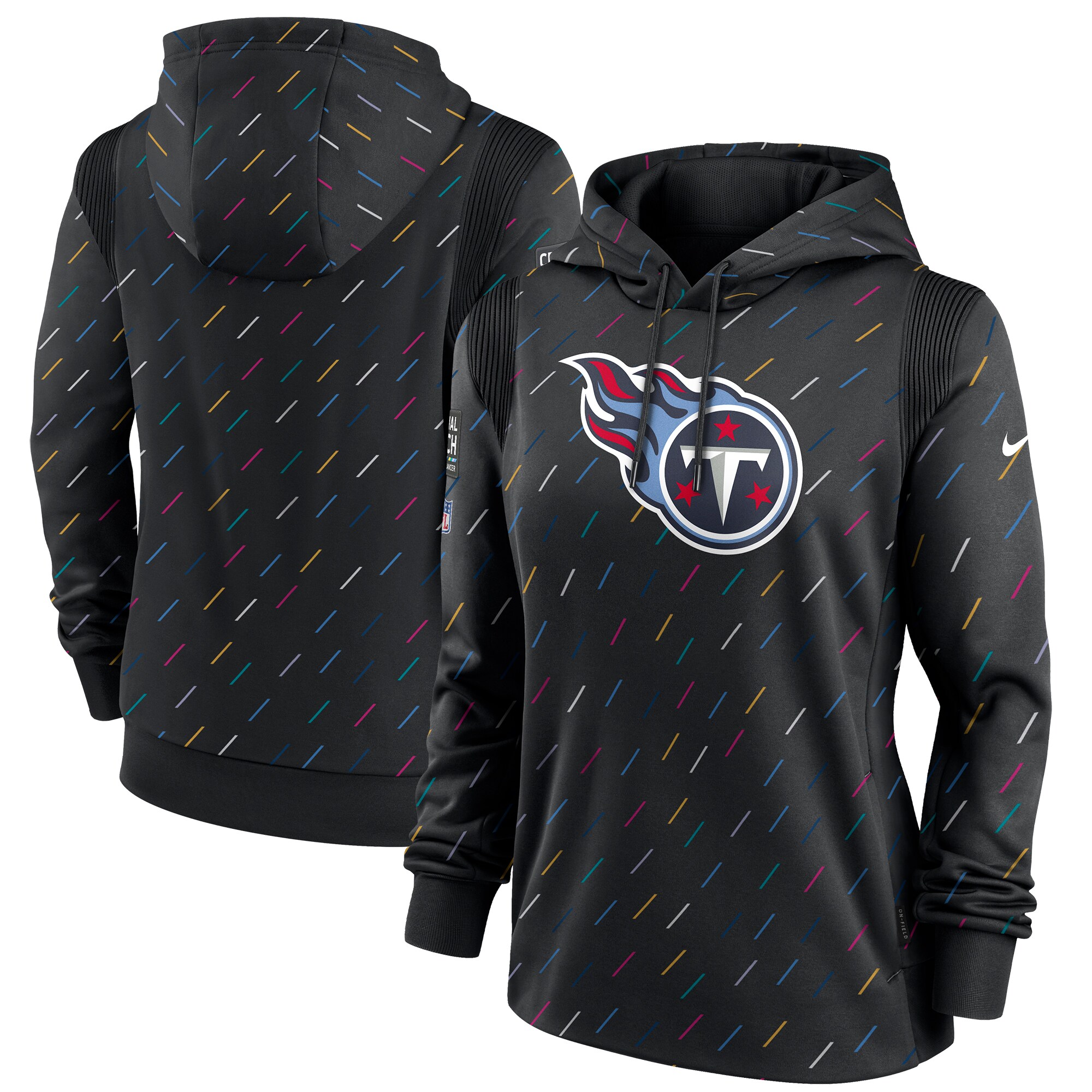 Tennessee Titans Women's NFL Crucial Catch Therma Pullover Hoodie - Anthracite