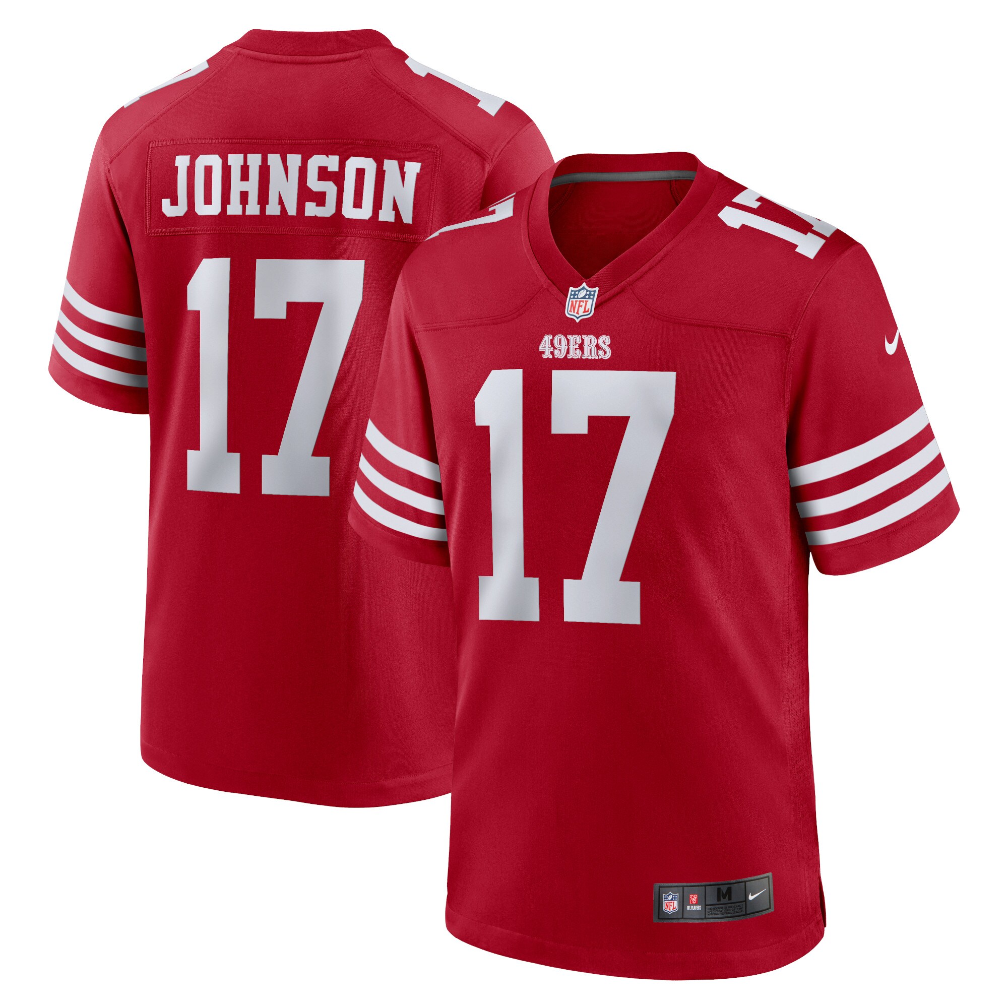Josh Johnson San Francisco 49ers  Home Game Player Jersey - Scarlet
