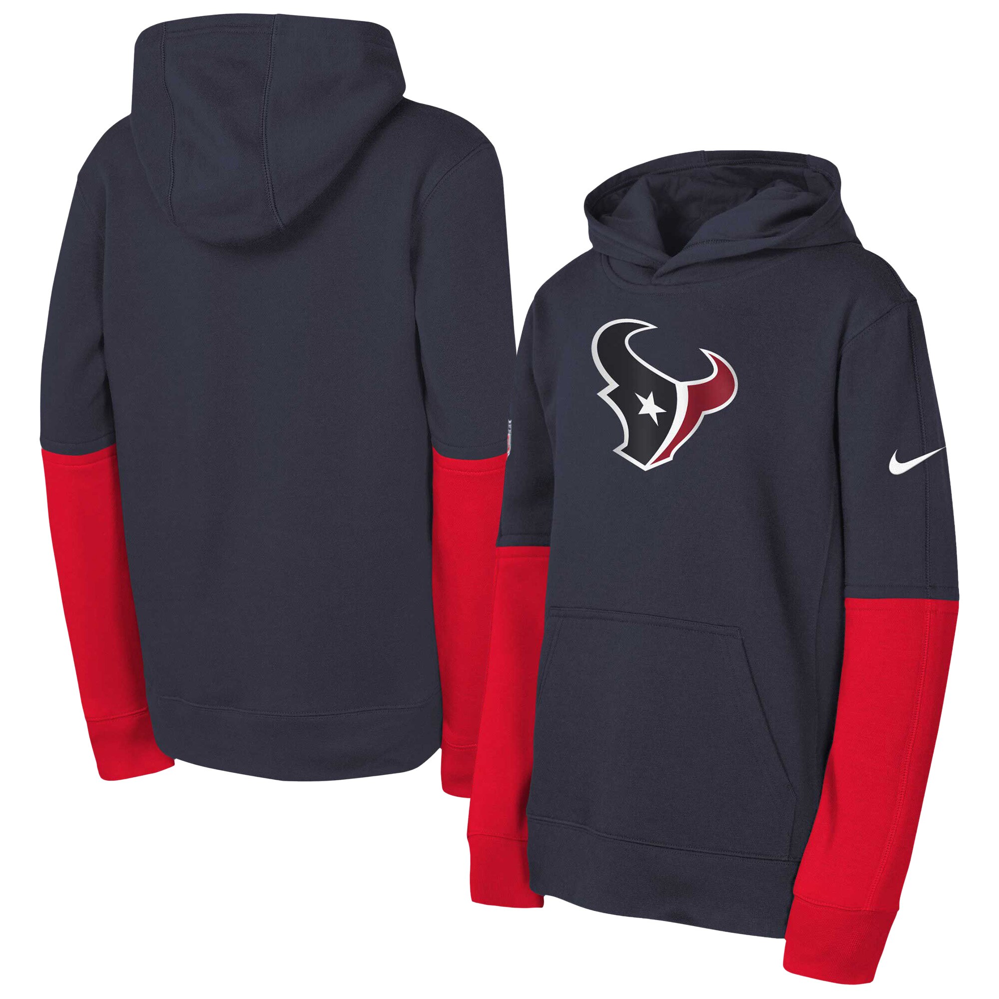 Houston Texans Youth  Team Issue Club Pullover Hoodie - Navy