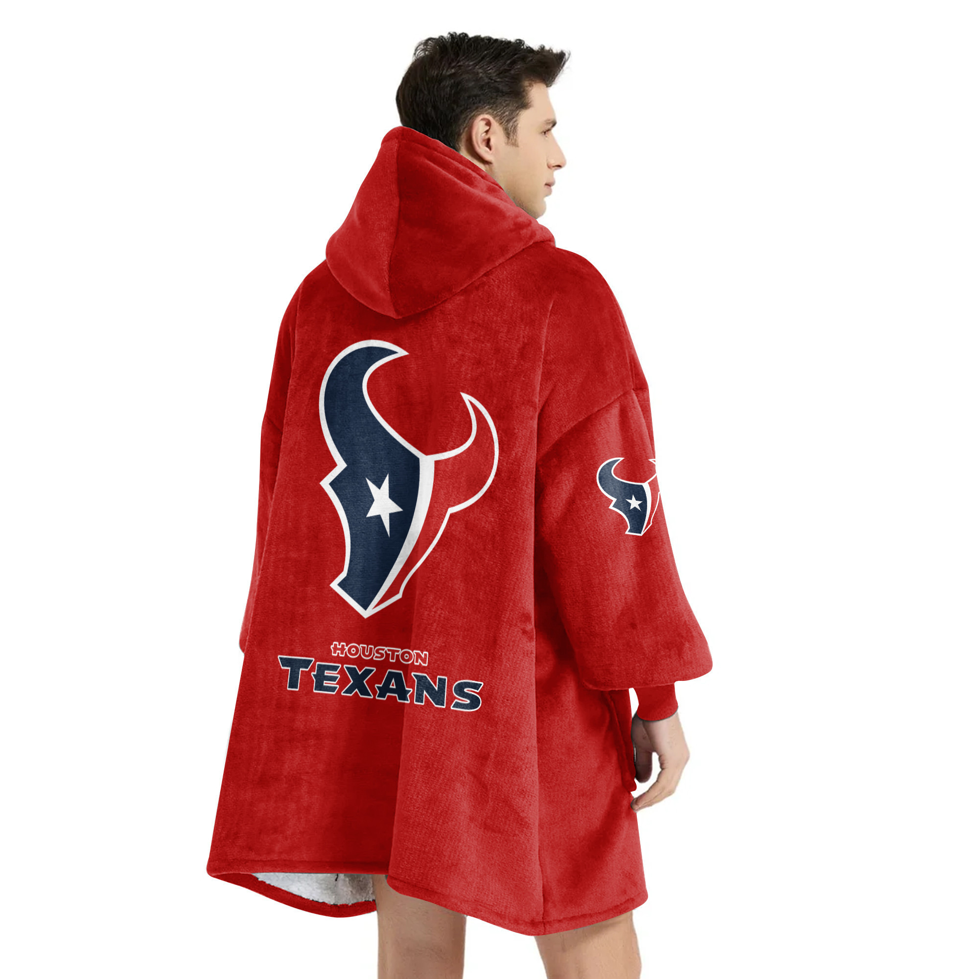 Adult Houston Football Unisex Blanket Hoodie