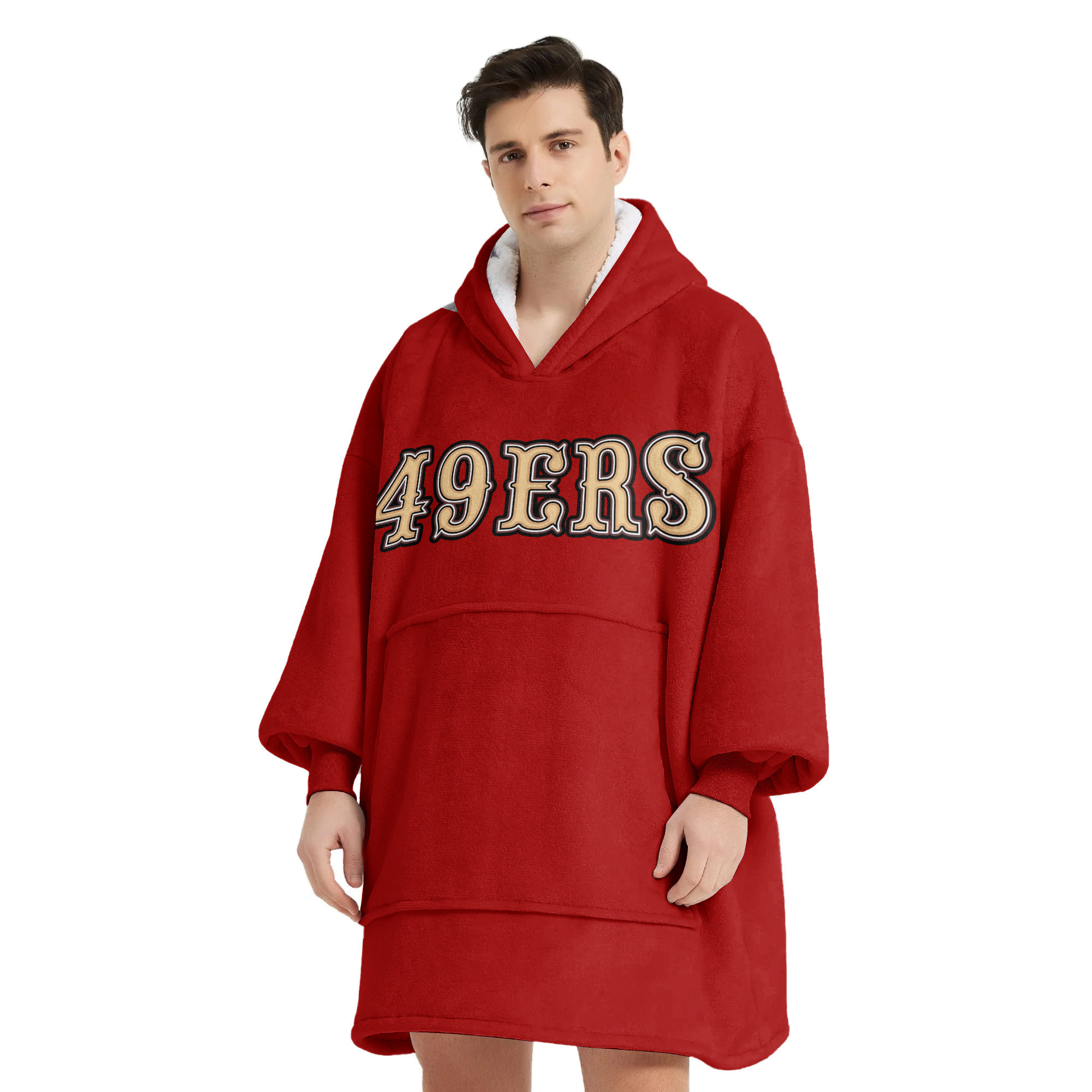 Adult San Francisco 49ers Football Unisex Blanket Hoodie