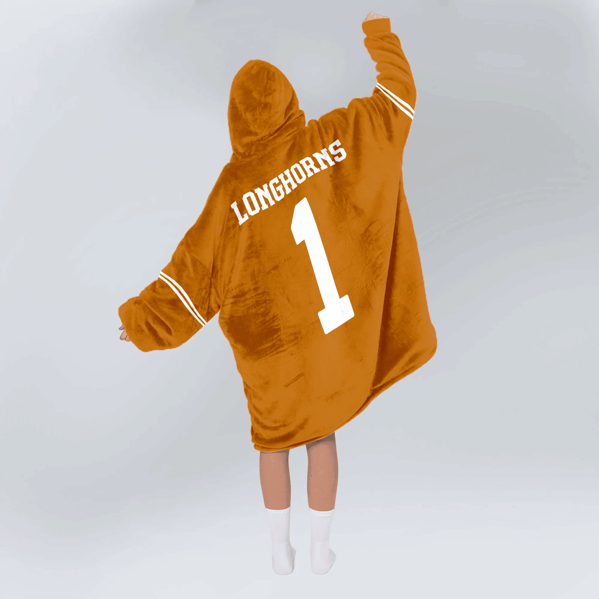 Adult 1 Texas Football Unisex Blanket Hoodie
