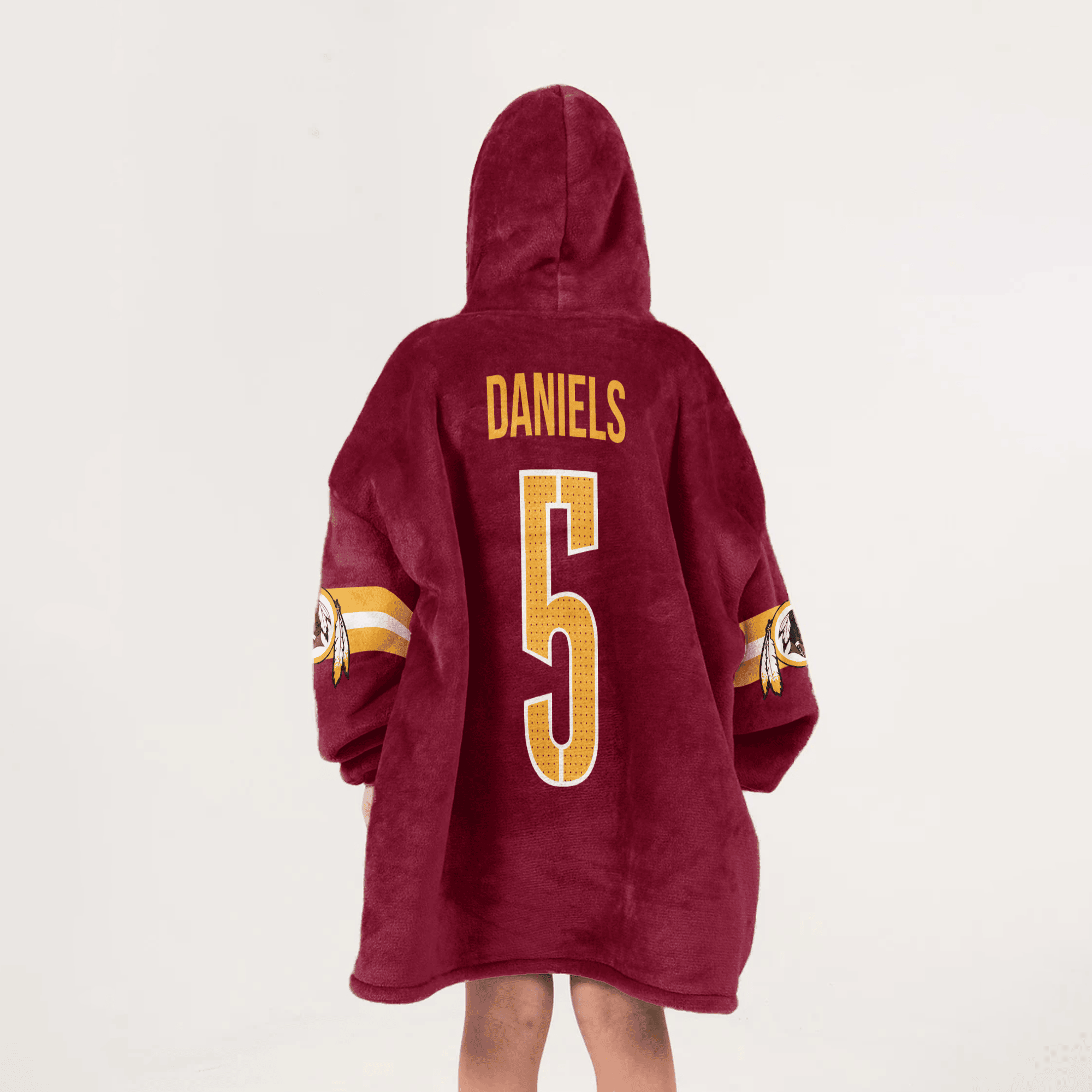 Kid 5 Washington Football Unisex Blanket Hoodie
