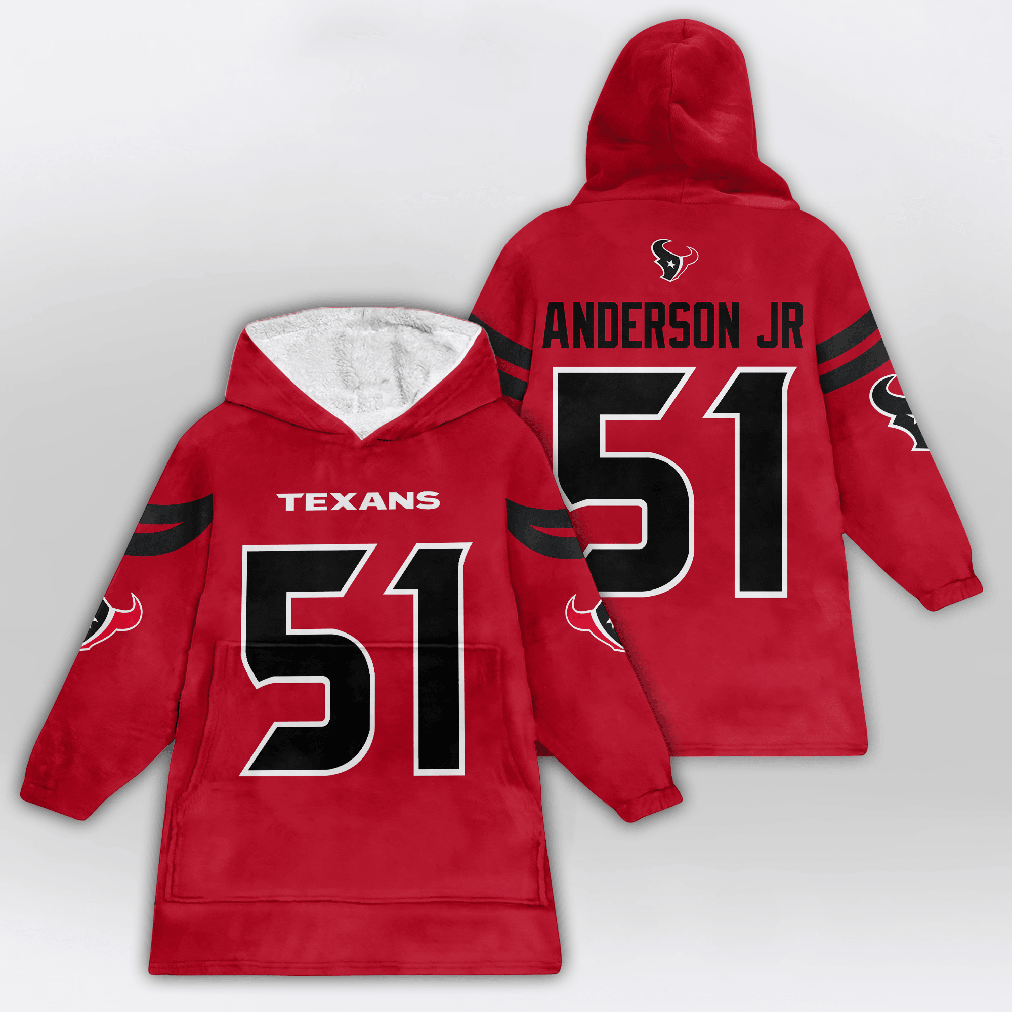 Kid W.A 51 Houston Football Unisex Blanket Hoodie