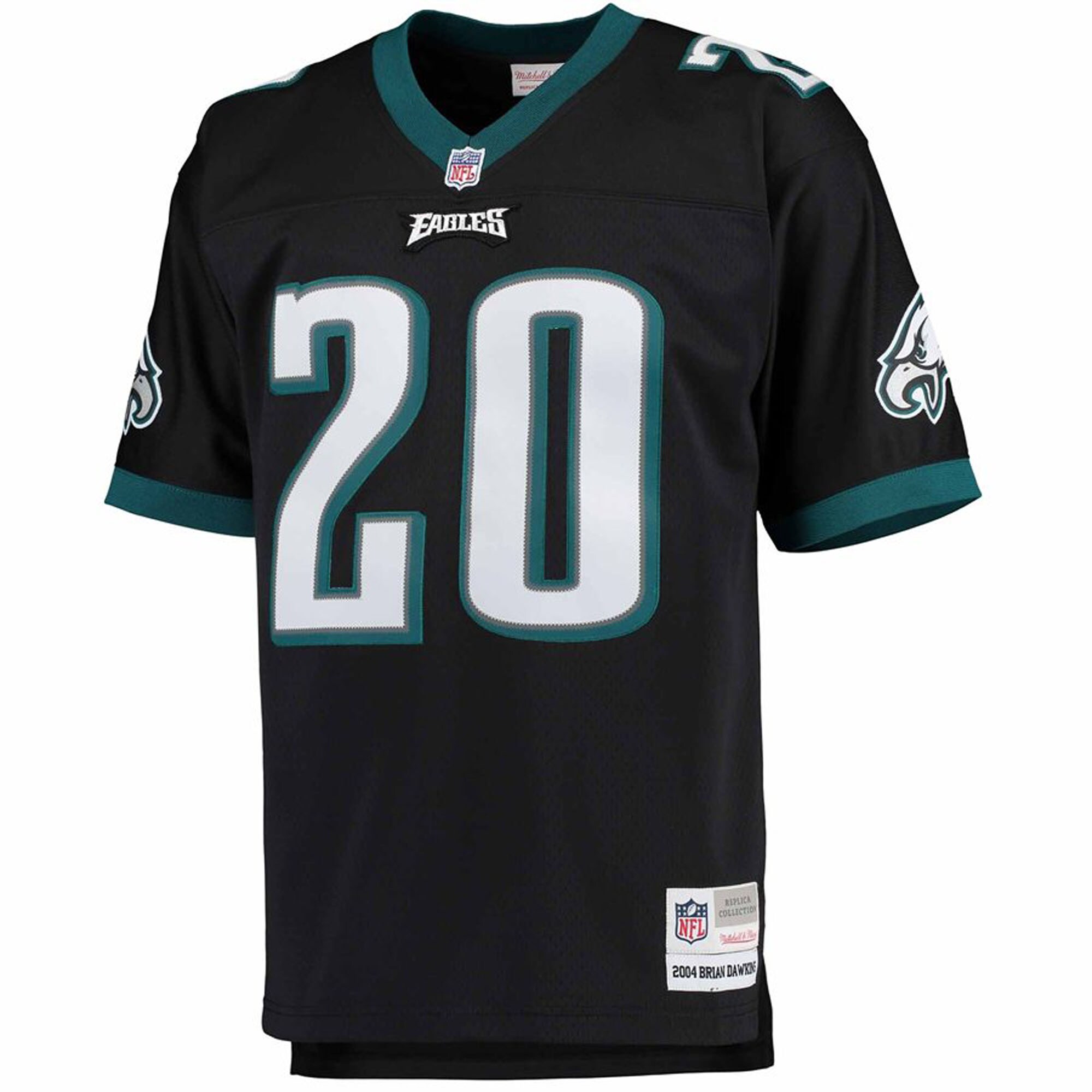 Brian Dawkins Philadelphia Eagles  Big & Tall 2004 Retired Player Replica Jersey - Black