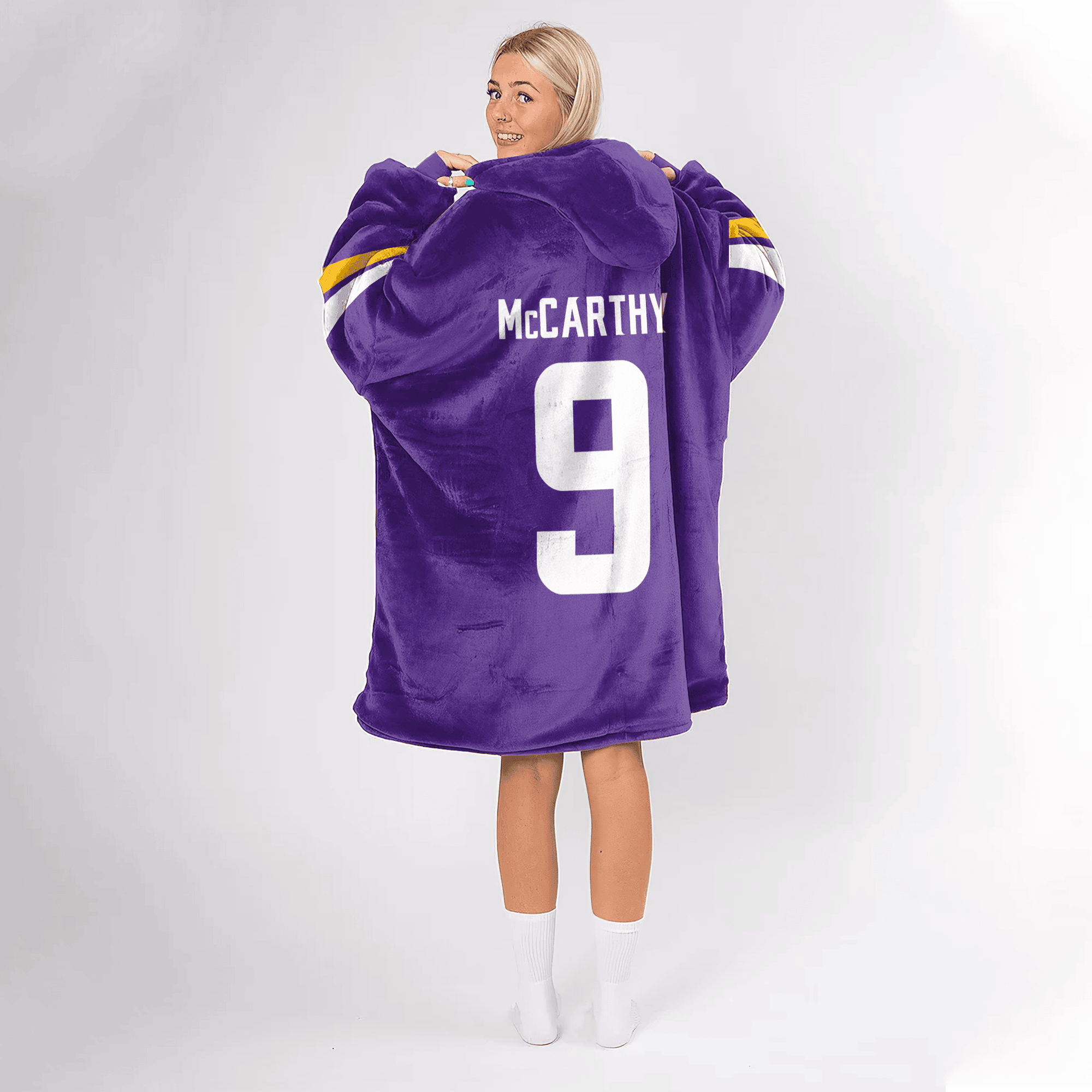 Adult Captain 9 Minnesota Football Unisex Blanket Hoodie