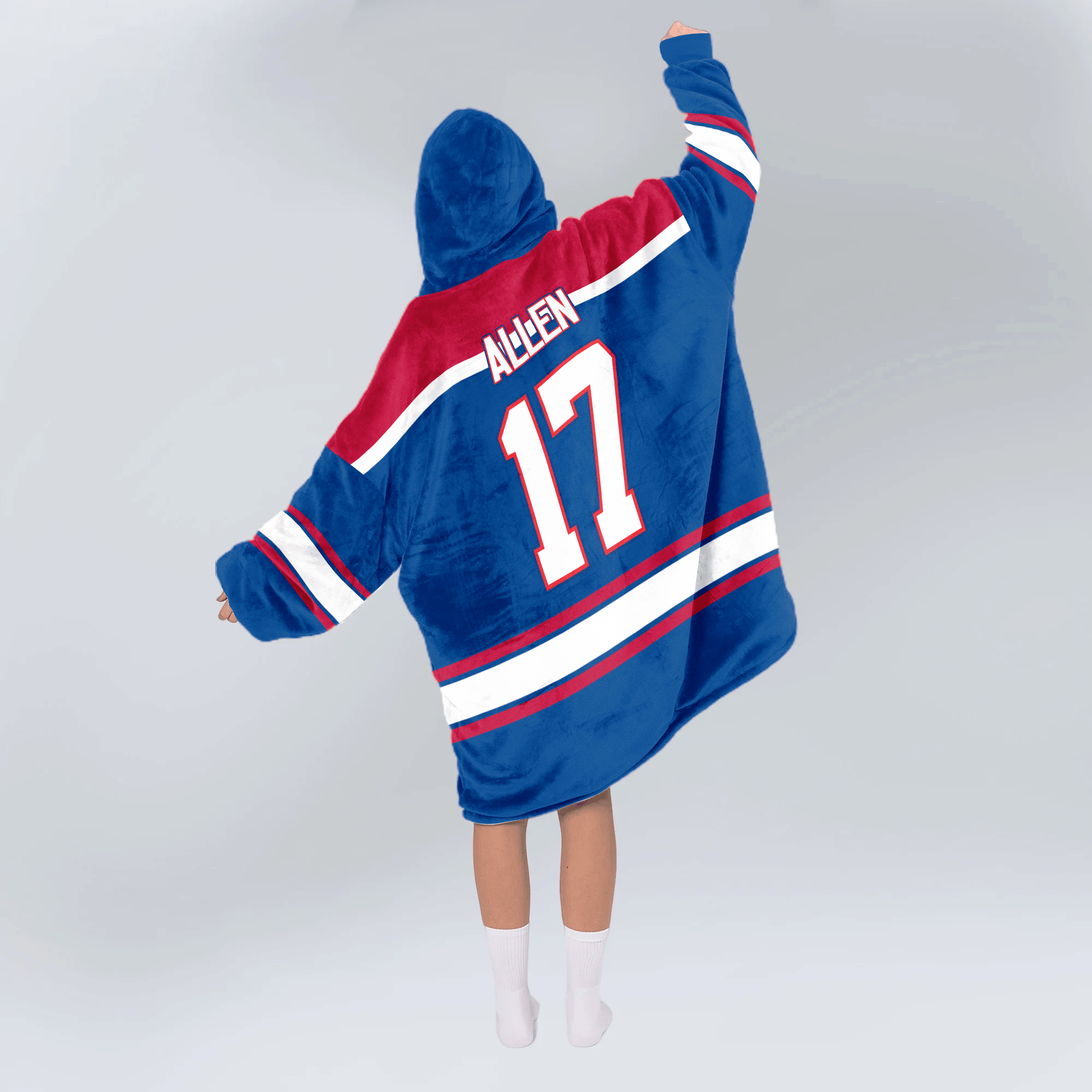 Adult J.A 17 Buffalo Football Unisex Blanket Hoodie