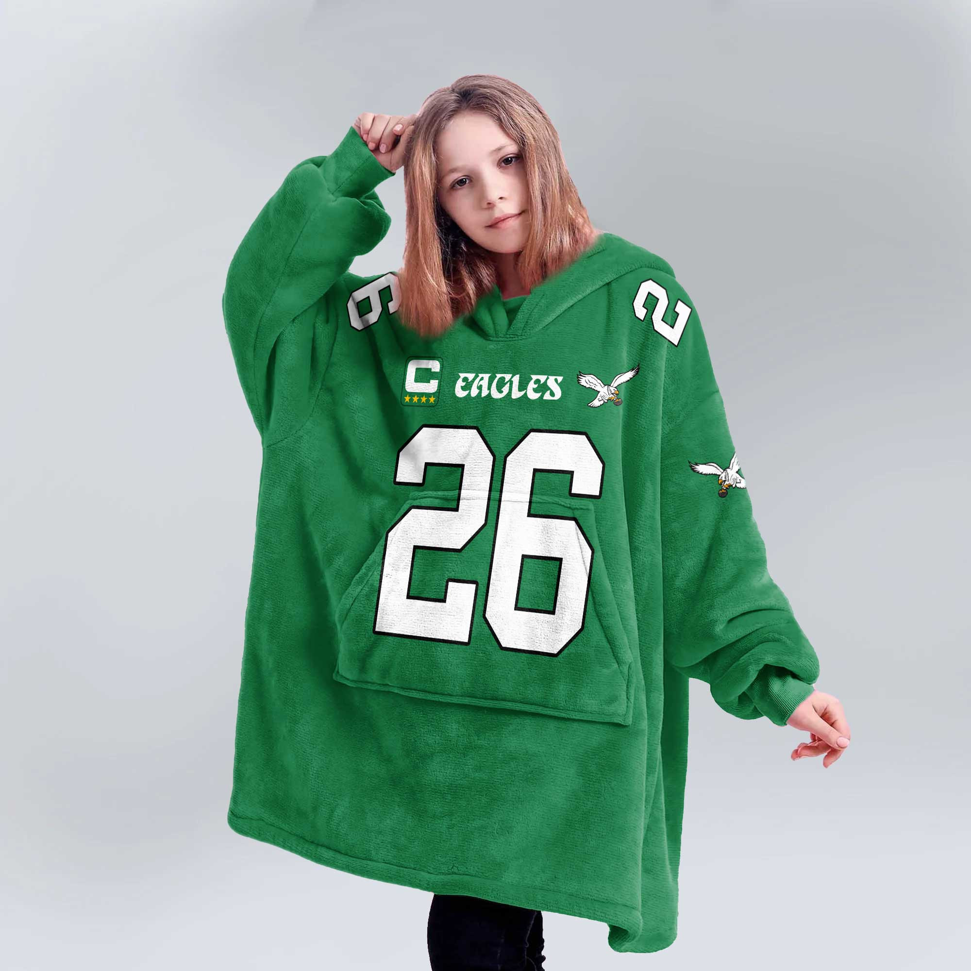 Kid 26 Philadelphia Football Unisex Blanket Hoodie