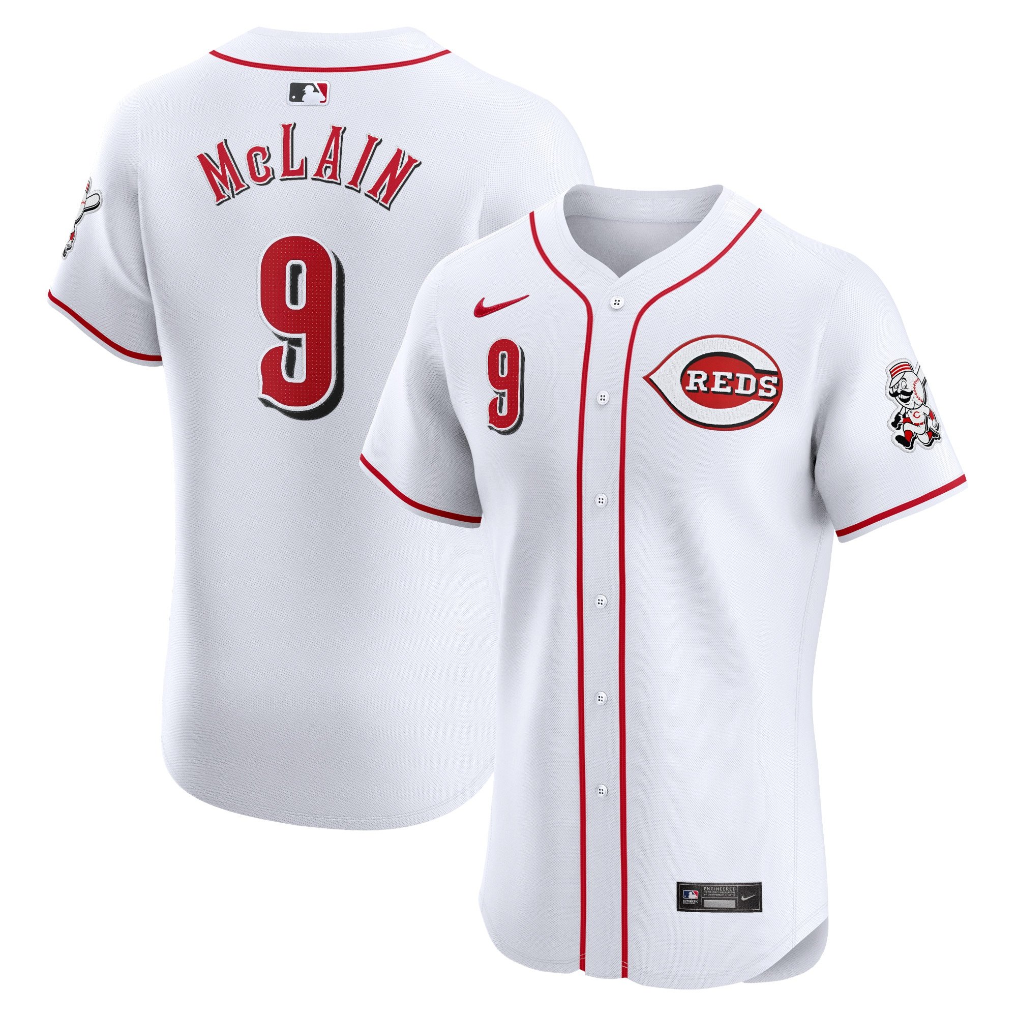 Men's Cincinnati Reds Matt McLain  White Home Elite Player Jersey