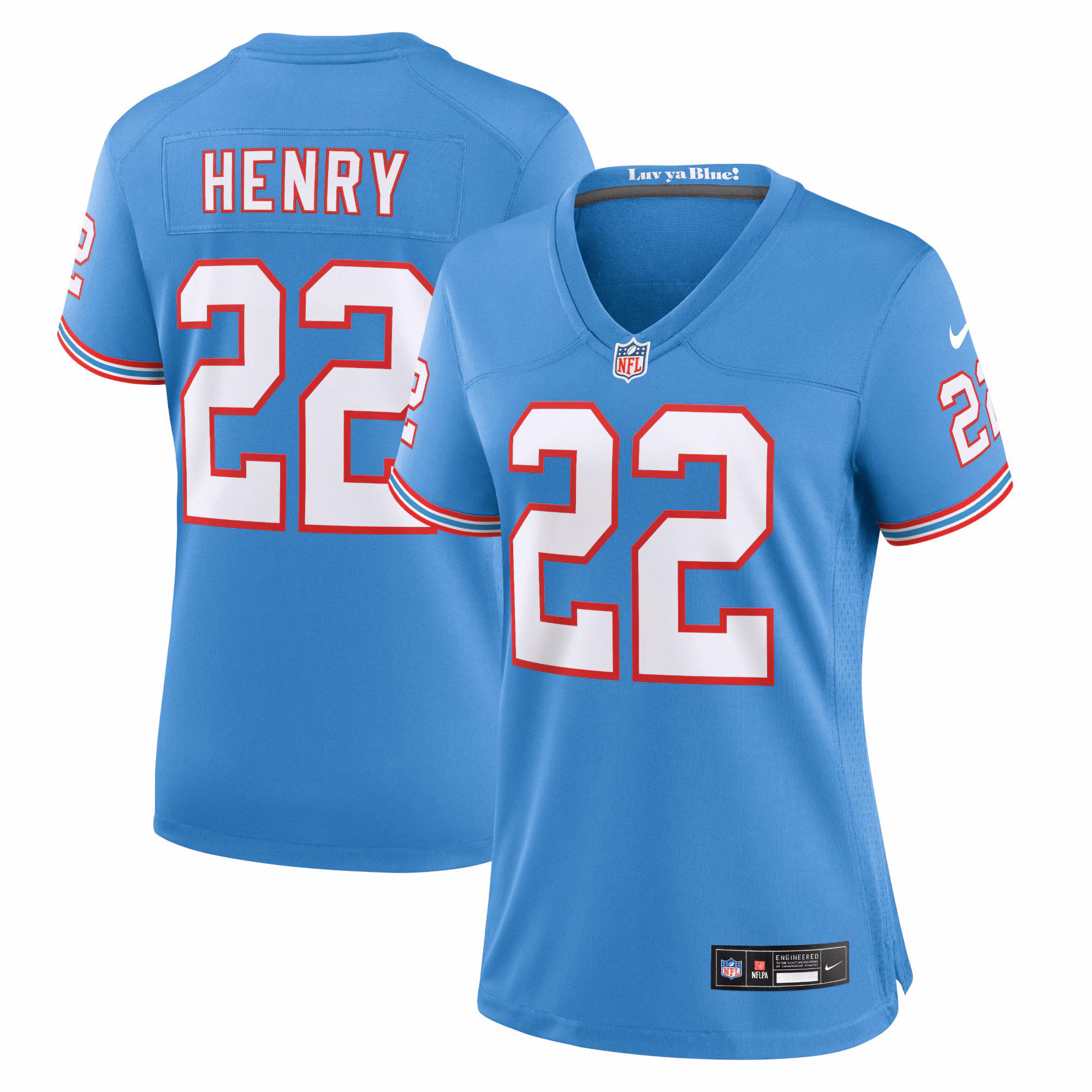 Derrick Henry Tennessee Titans Women's Player Jersey - Light Blue