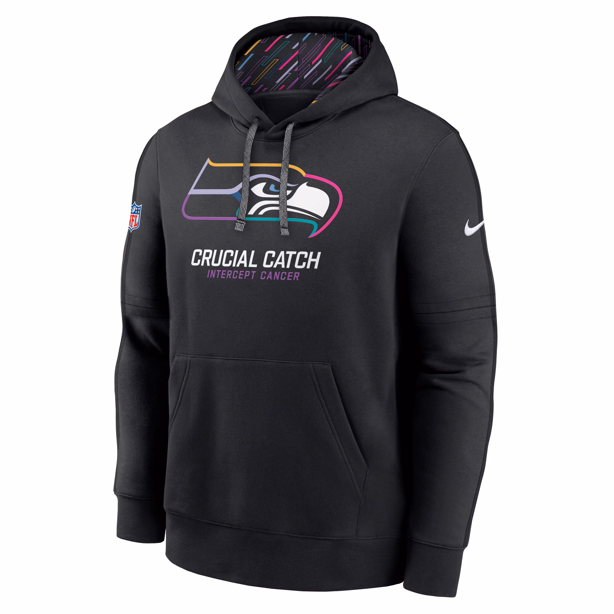 Seattle Seahawks 2024 NFL Crucial Catch Club Pullover Hoodie - Black
