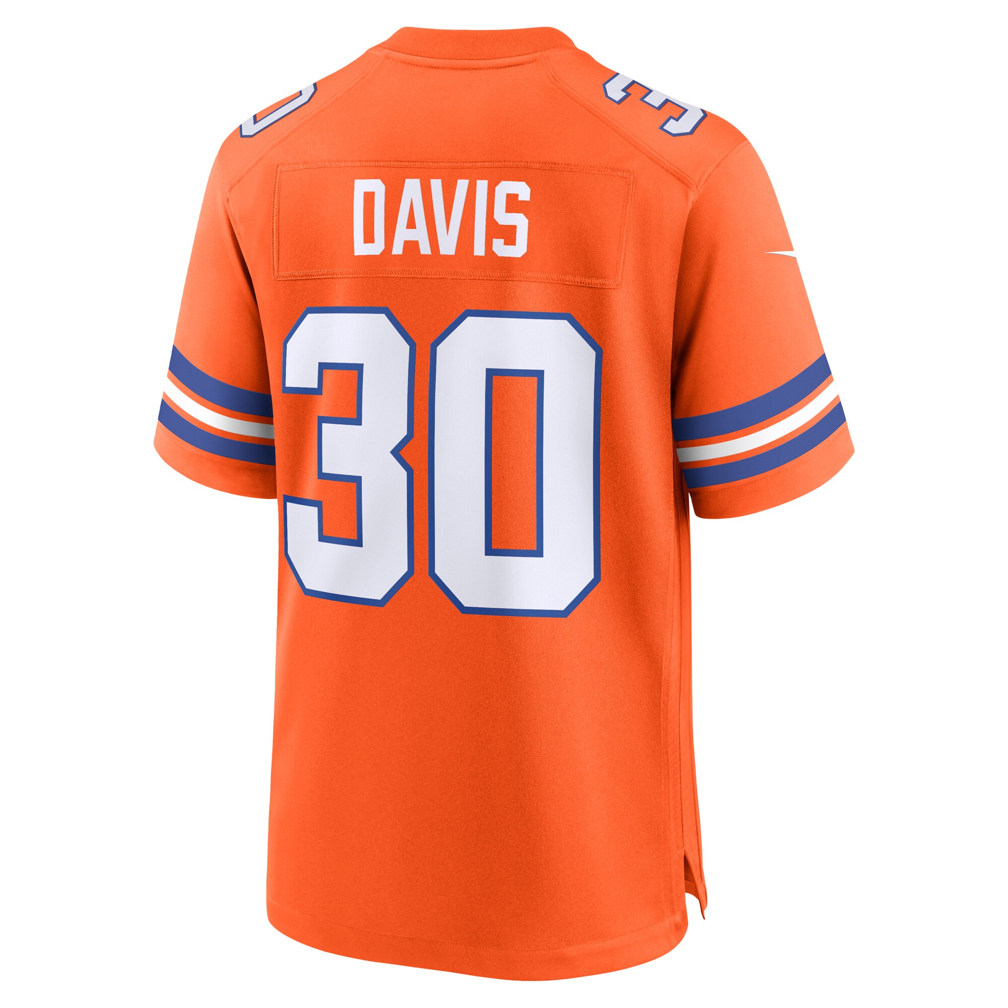 Terrell Davis Denver Broncos Mile High Collection 1977 Throwback Retired Player Game Jersey - Orange