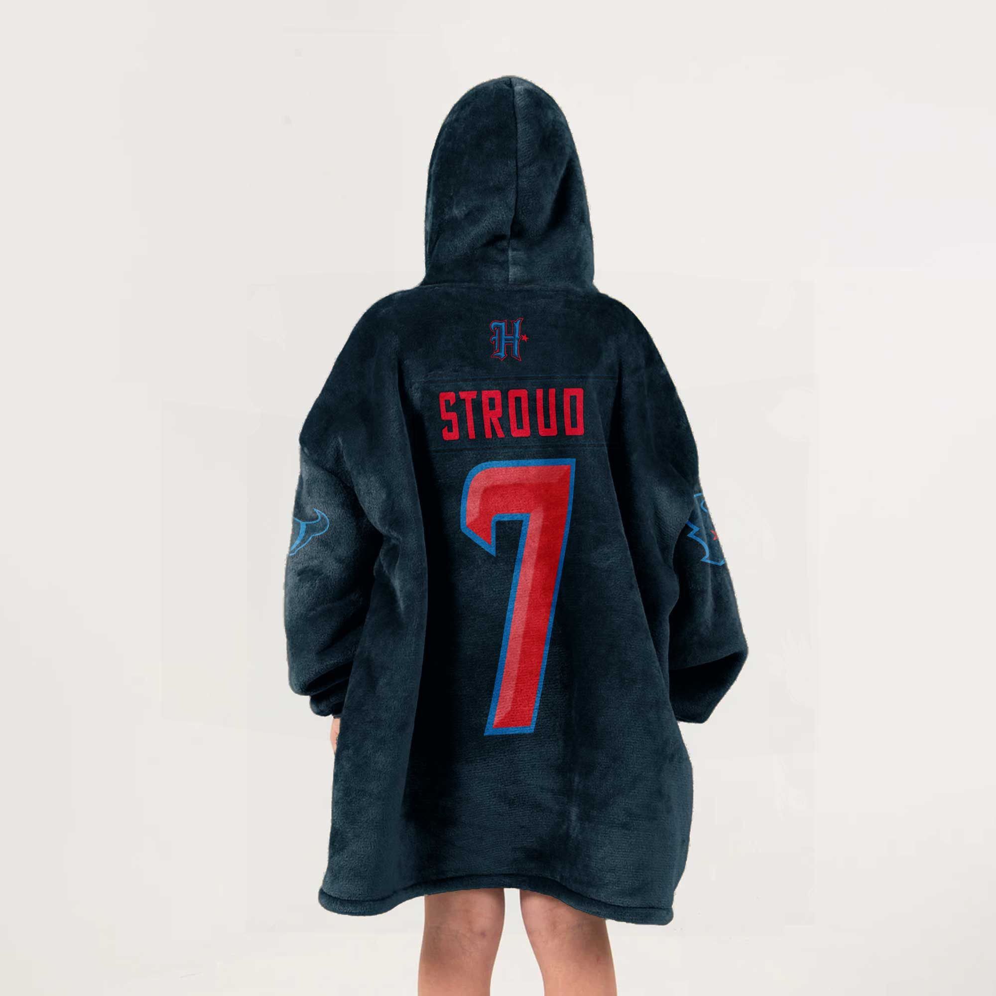 Adult C.S 7 Houston Football Unisex Blanket Hoodie