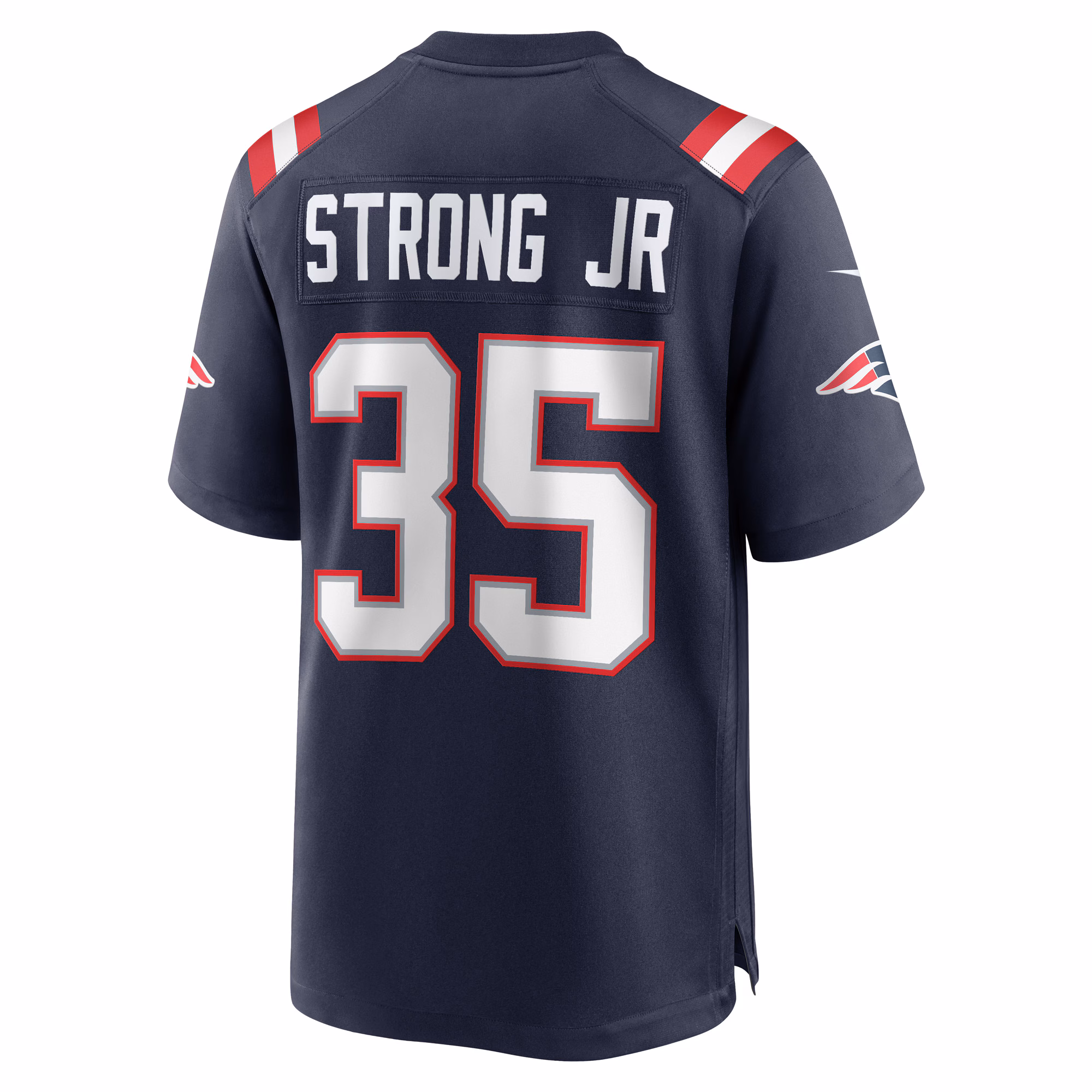 Pierre Strong Jr. New England Patriots Game Player Jersey - Navy